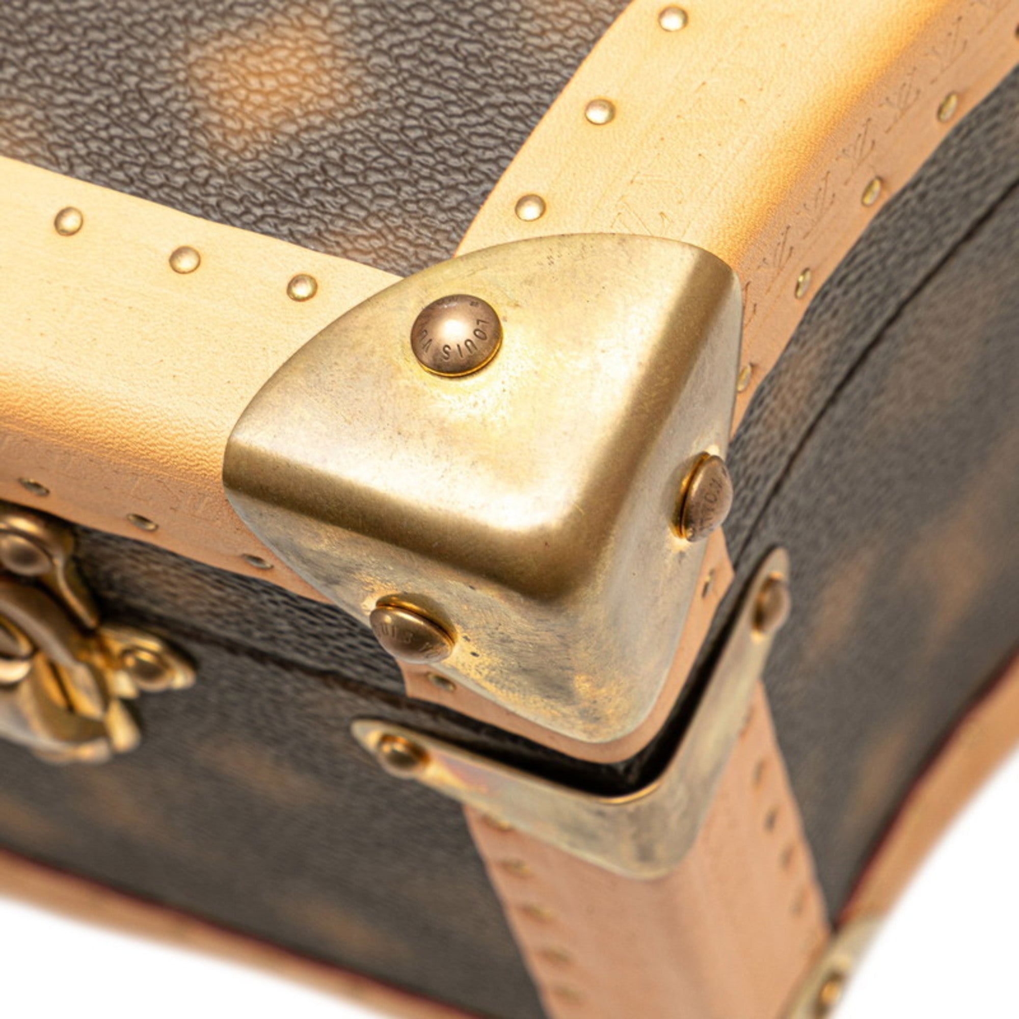 Louis Vuitton Brown Pvc Leather Handbag