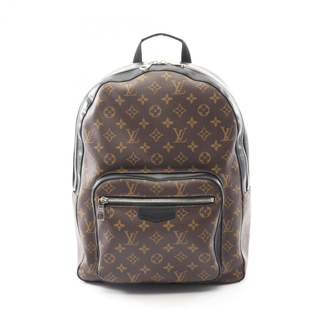 Louis Vuitton Black Brown Coated Canvas Monogram Pvc Leather Backpack