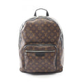 Louis Vuitton Black Brown Coated Canvas Monogram Pvc Leather Backpack