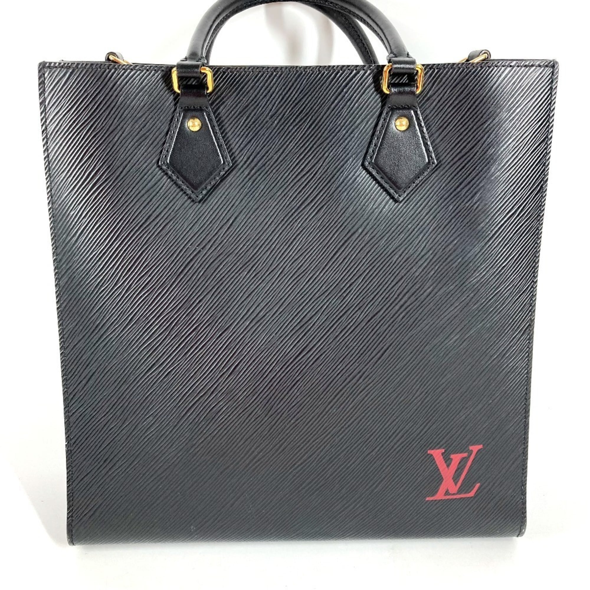 Louis Vuitton Black Epi Leather Handbag Shoulder Bag Tote Bag
