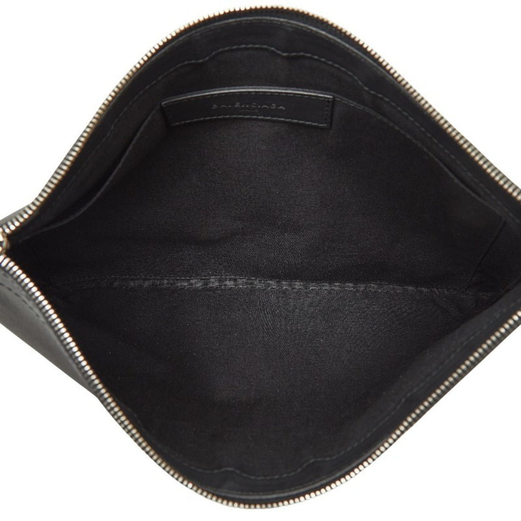 Balenciaga Black Leather Clutch