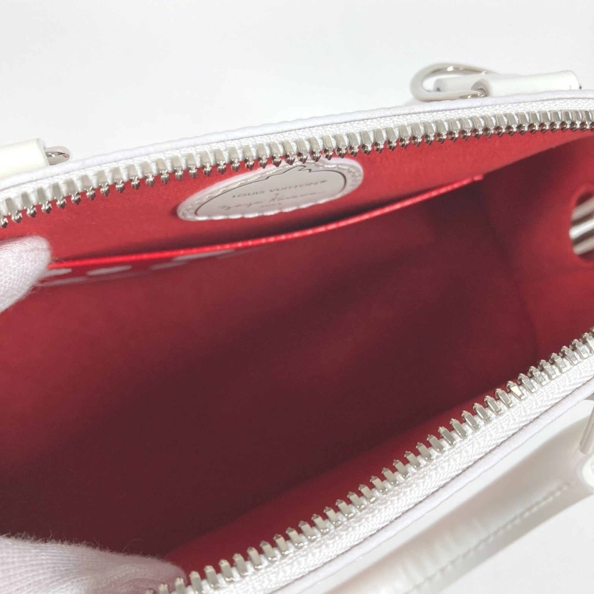 Louis Vuitton Yayoi Kusama Red Color White Epi Leather Handbag Shoulder Bag