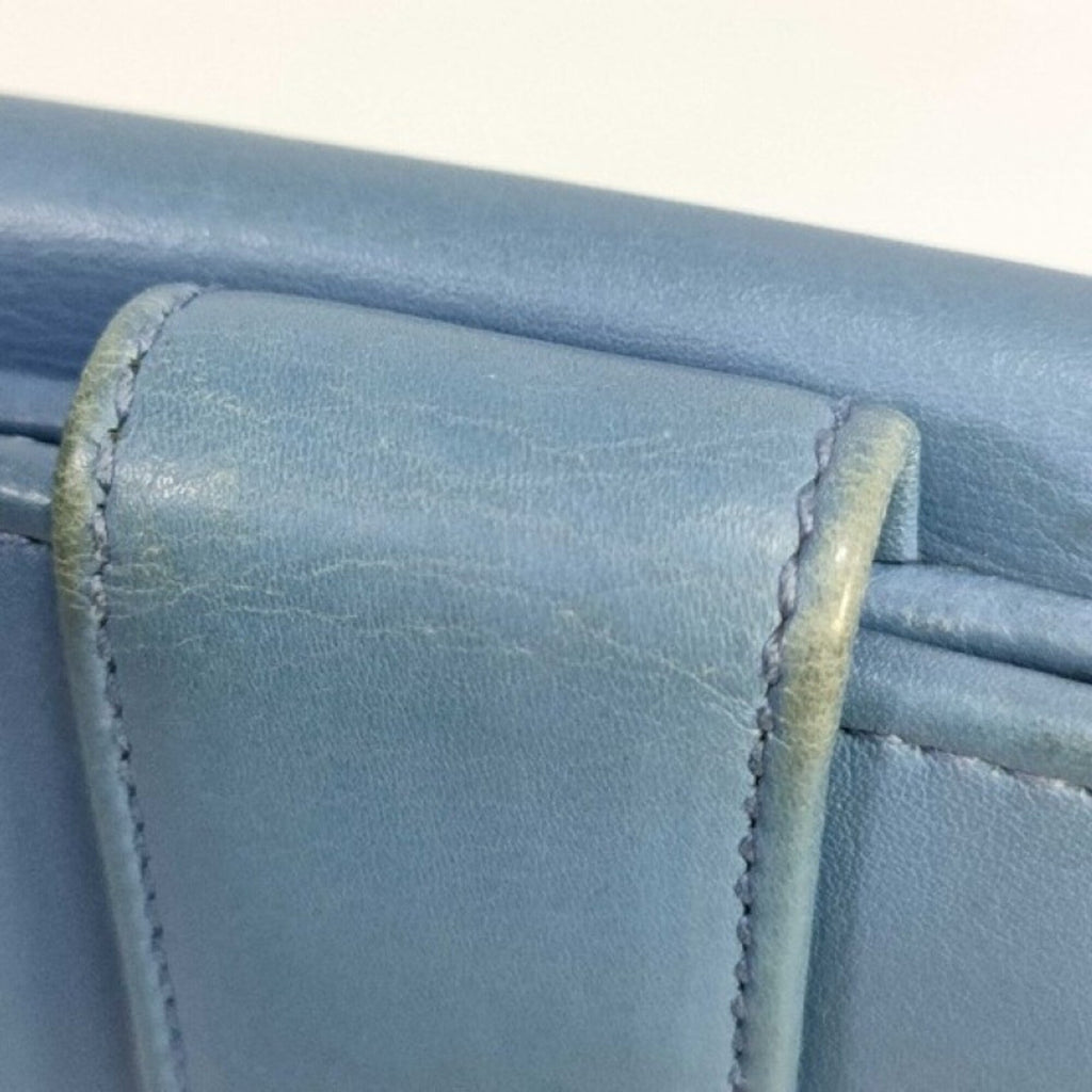 Gucci Blue Leather Long Wallet (Bi-Fold) (Pre-Owned)