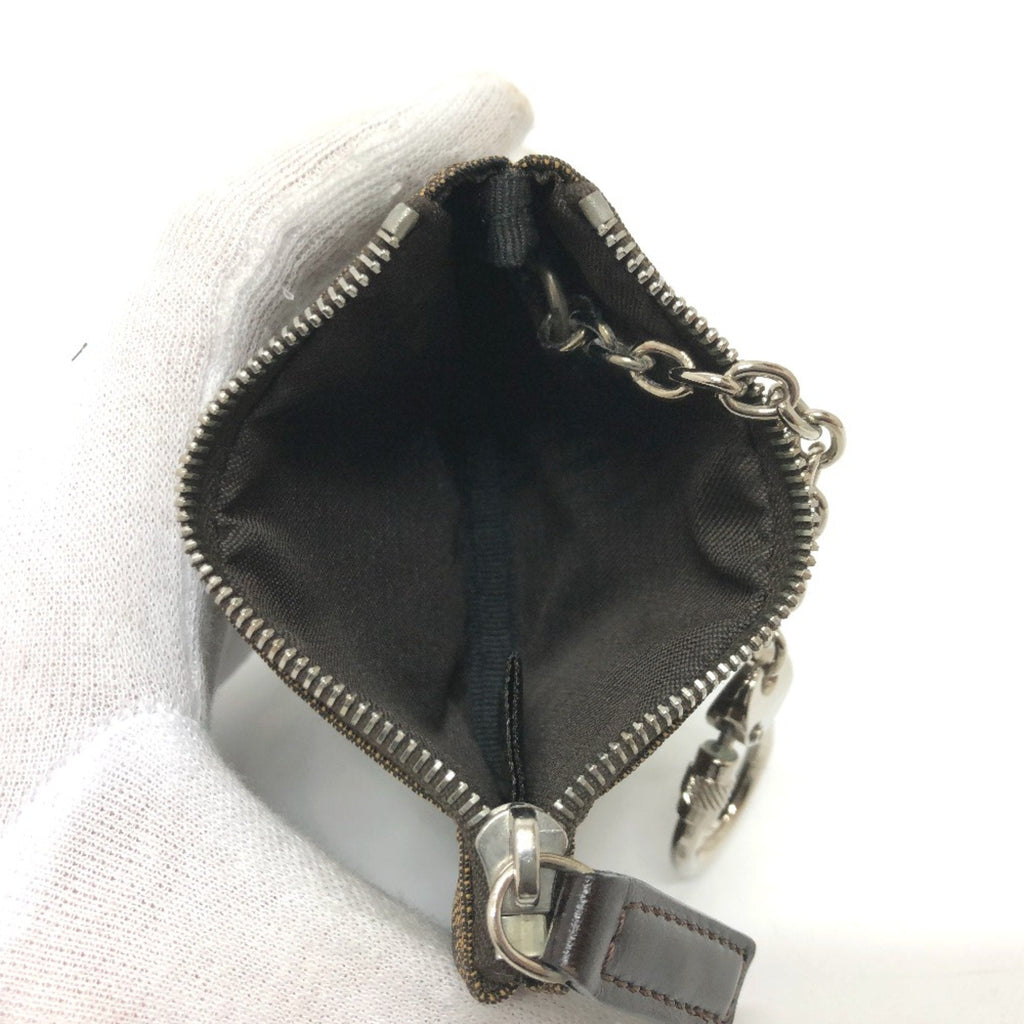 Fendi Brown Cloth Coin Purse/Coin Case