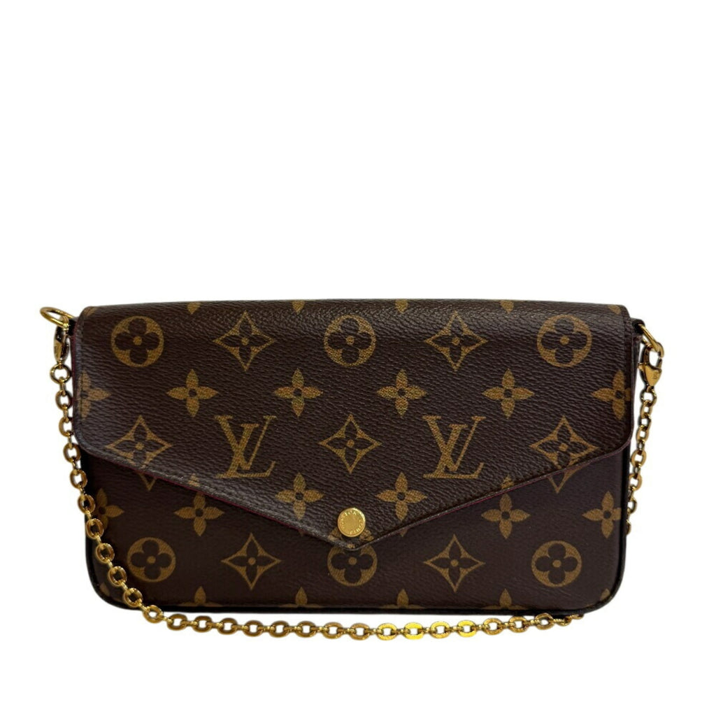 Louis Vuitton Brown Monogram Monogram Leather Pouch Shoulder Bag