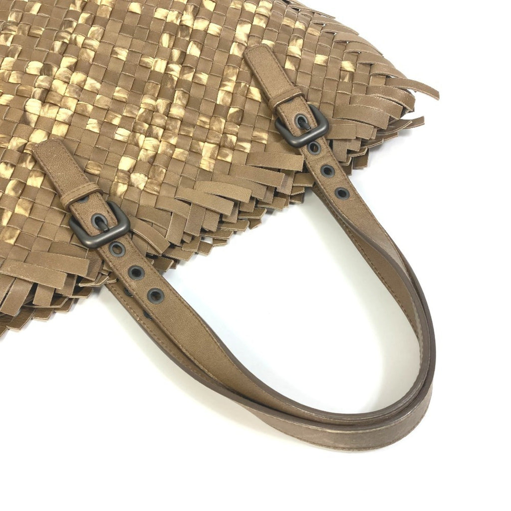 Bottega Veneta Intrecciato Beige Leather Tote Bag