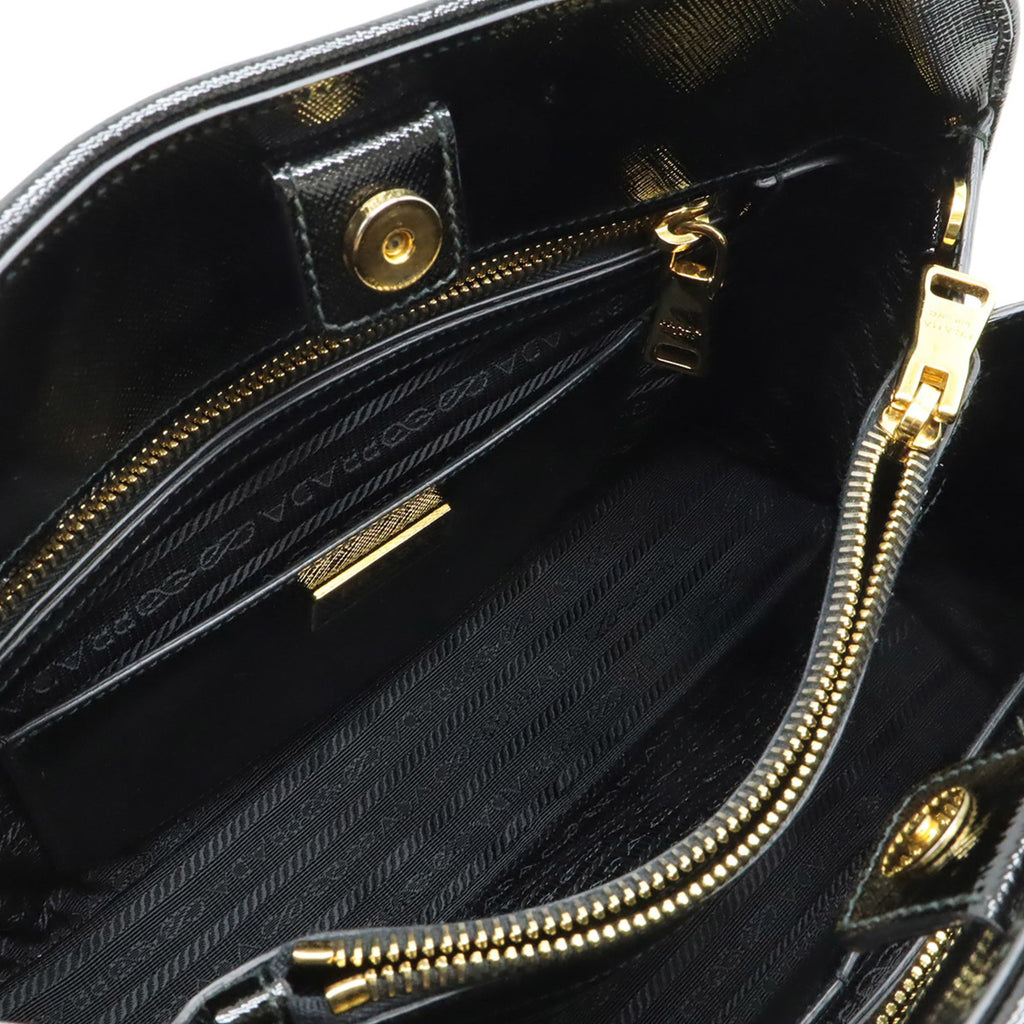 Prada Black Nero Patent Leather Handbag Shoulder Bag