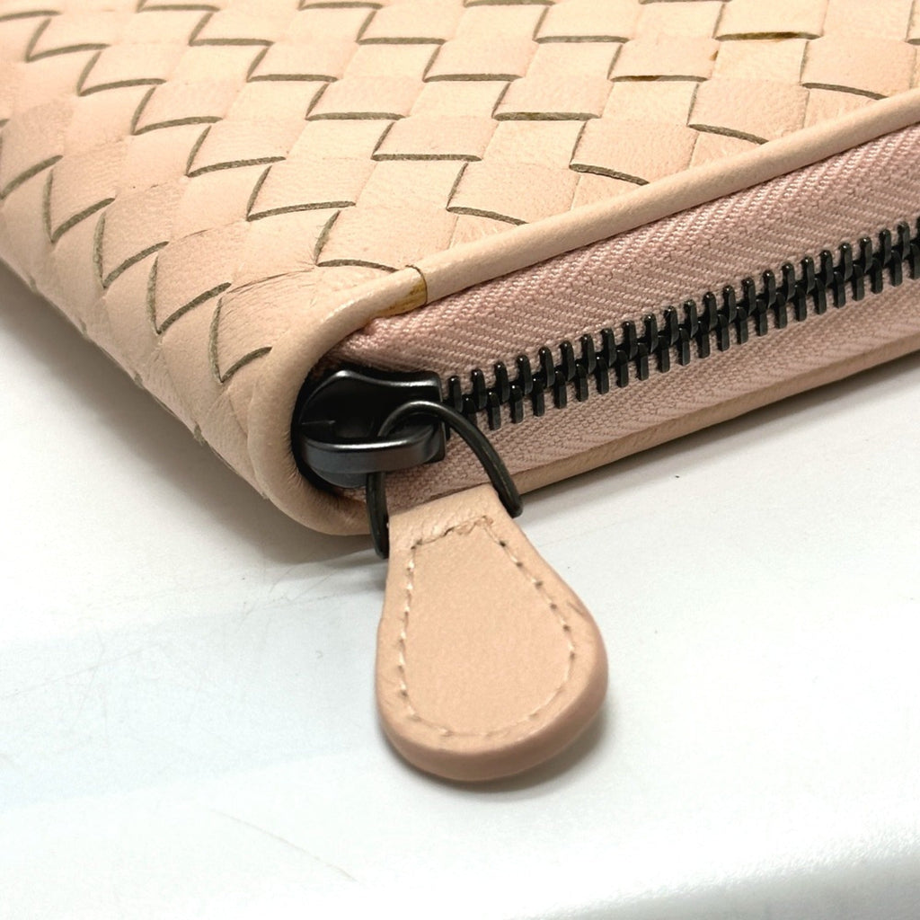 Bottega Veneta Pink Leather Long Wallet (Bi-Fold)