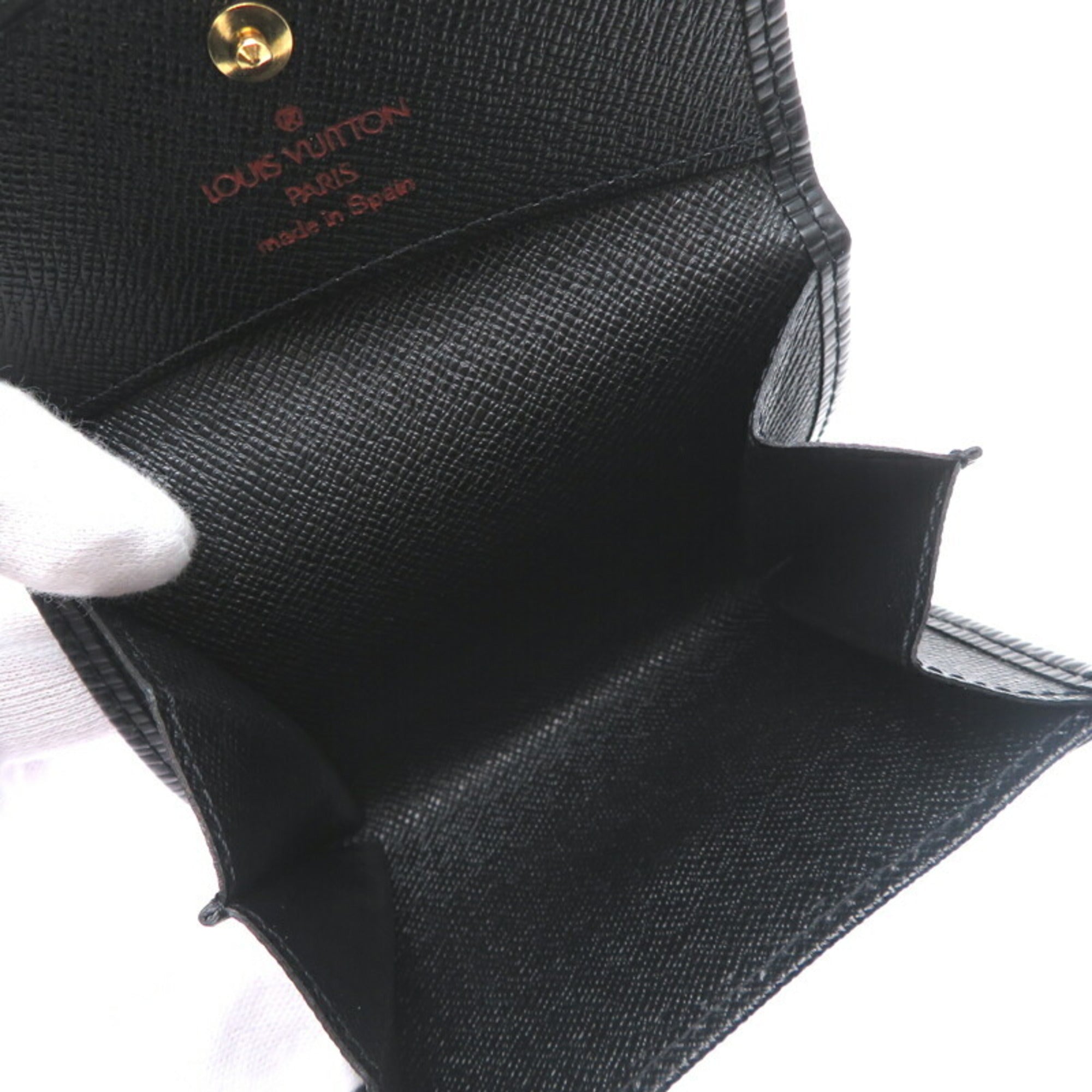 Louis Vuitton Black Epi Leather Coin Purse/Coin Case