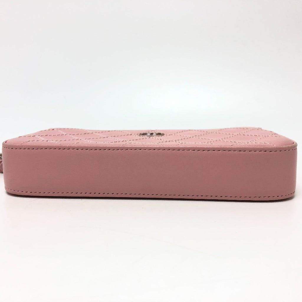 Chanel Pink Leather Shoulder Bag