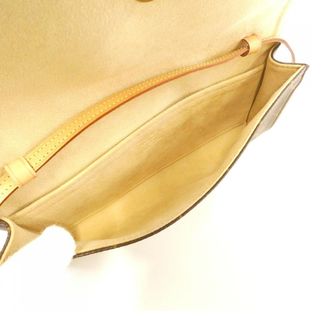 Louis Vuitton Marron Coated Canvas Pochette Shoulder Bag