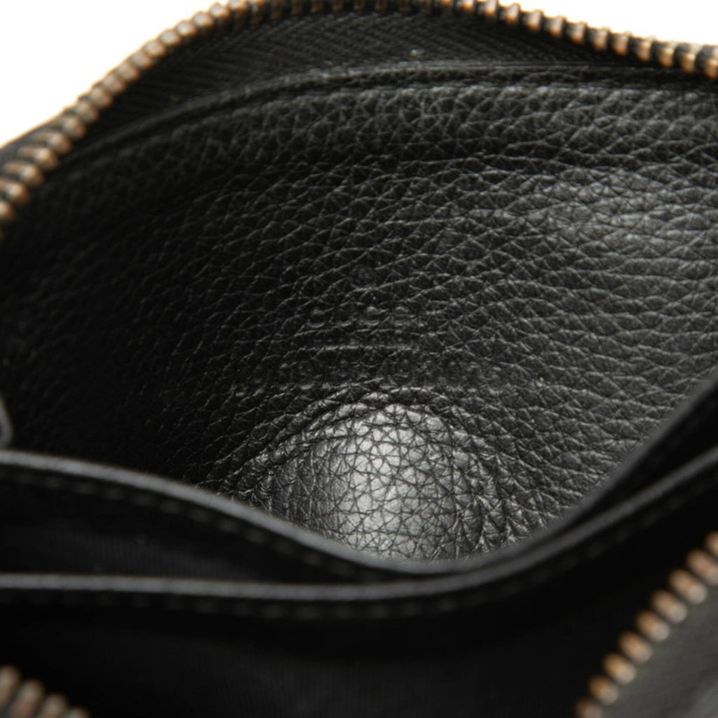 Gucci Black Leather Coin Purse/Coin Case (Pre-Owned)