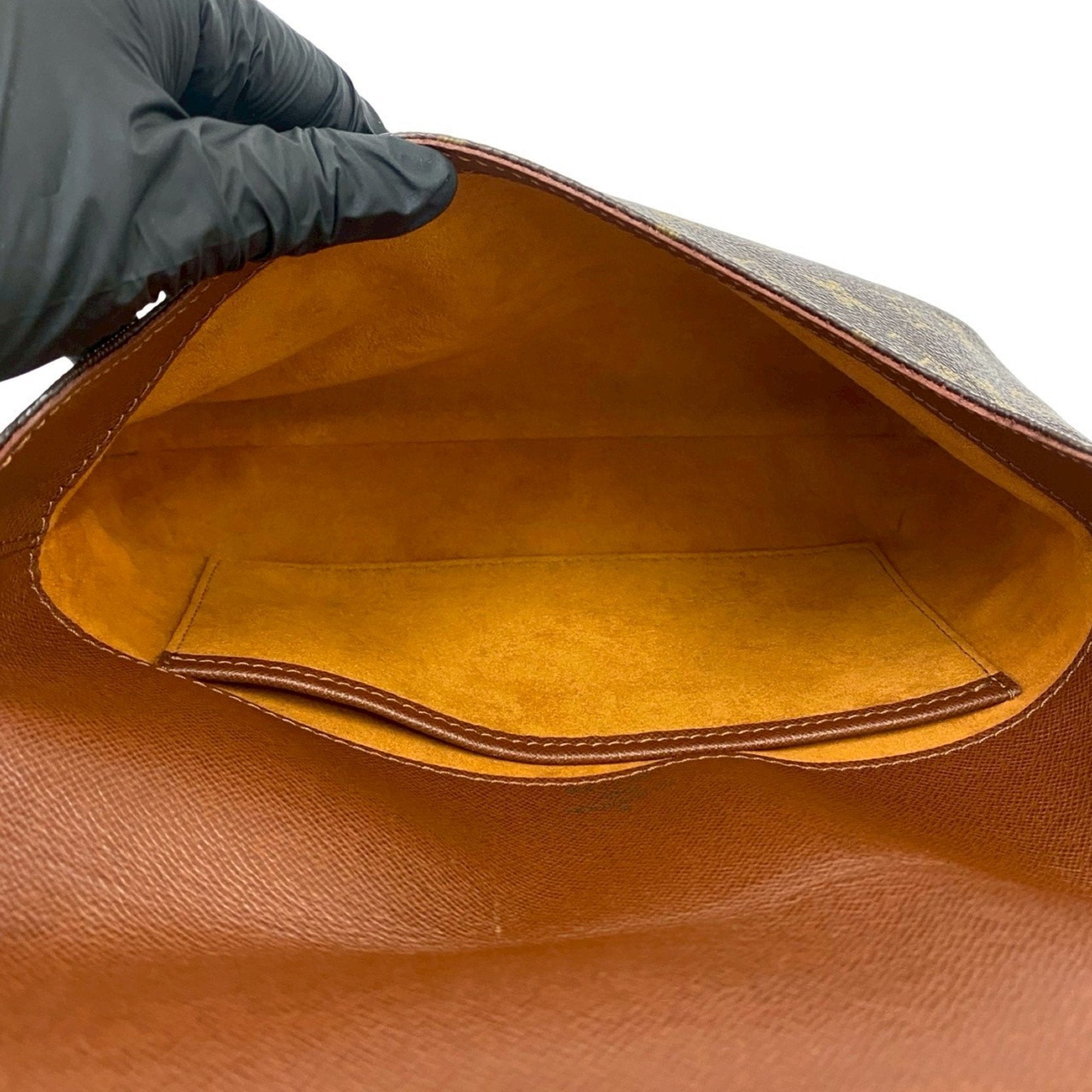 Louis Vuitton Brown Leather Pvc Shoulder Bag