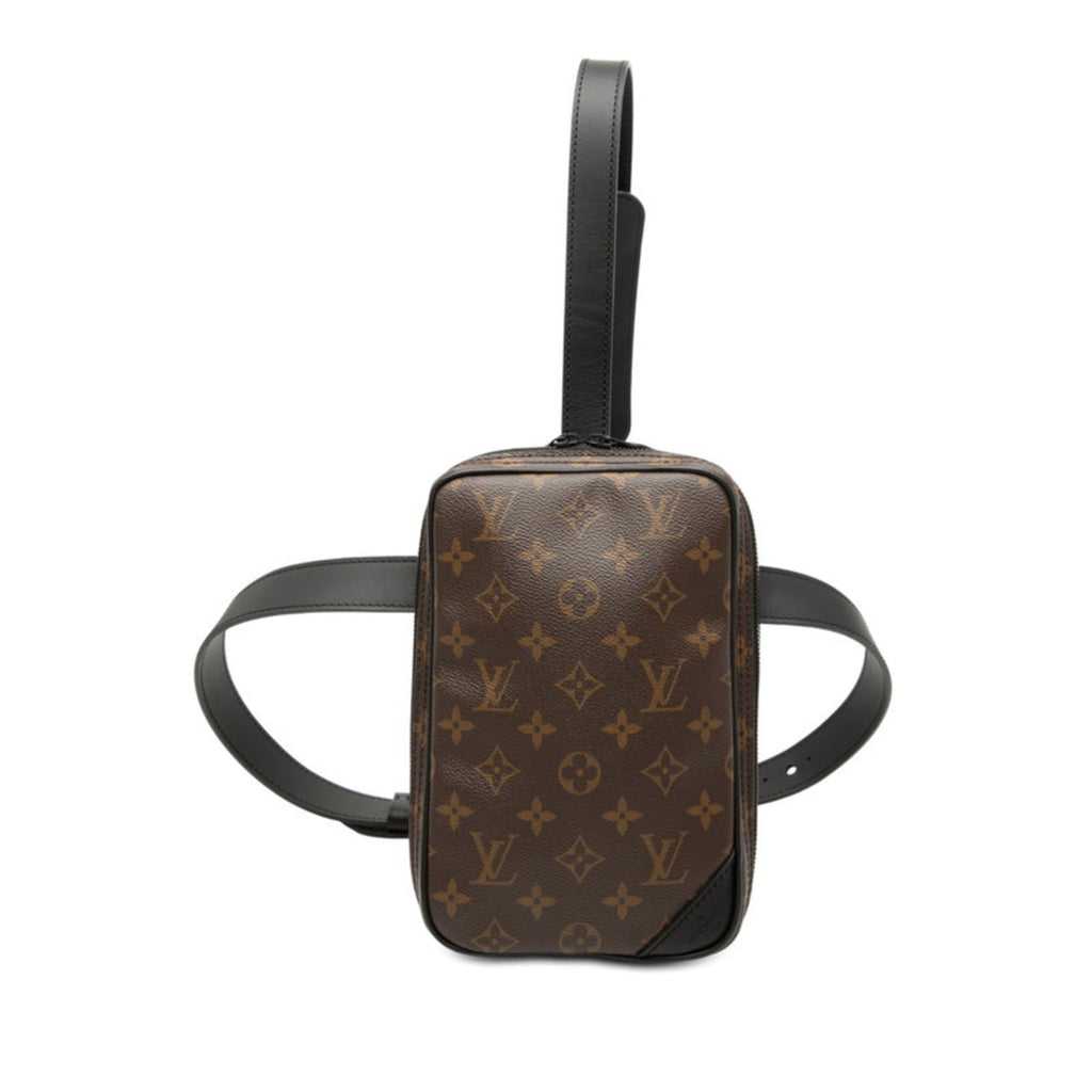 Louis Vuitton Black Brown Monogram Monogram Pvc Leather Sling Bag