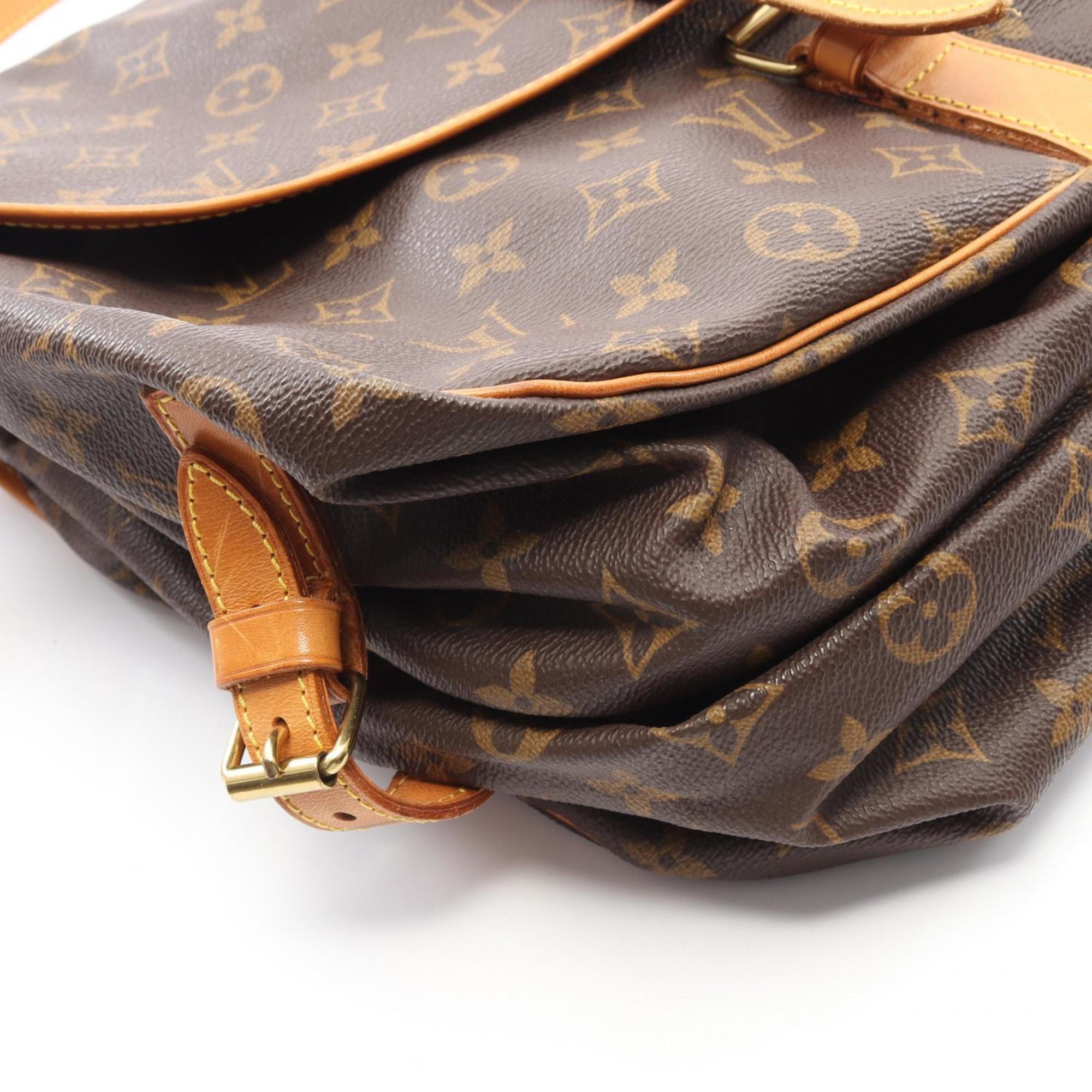 Louis Vuitton Brown Pvc Leather Shoulder Bag