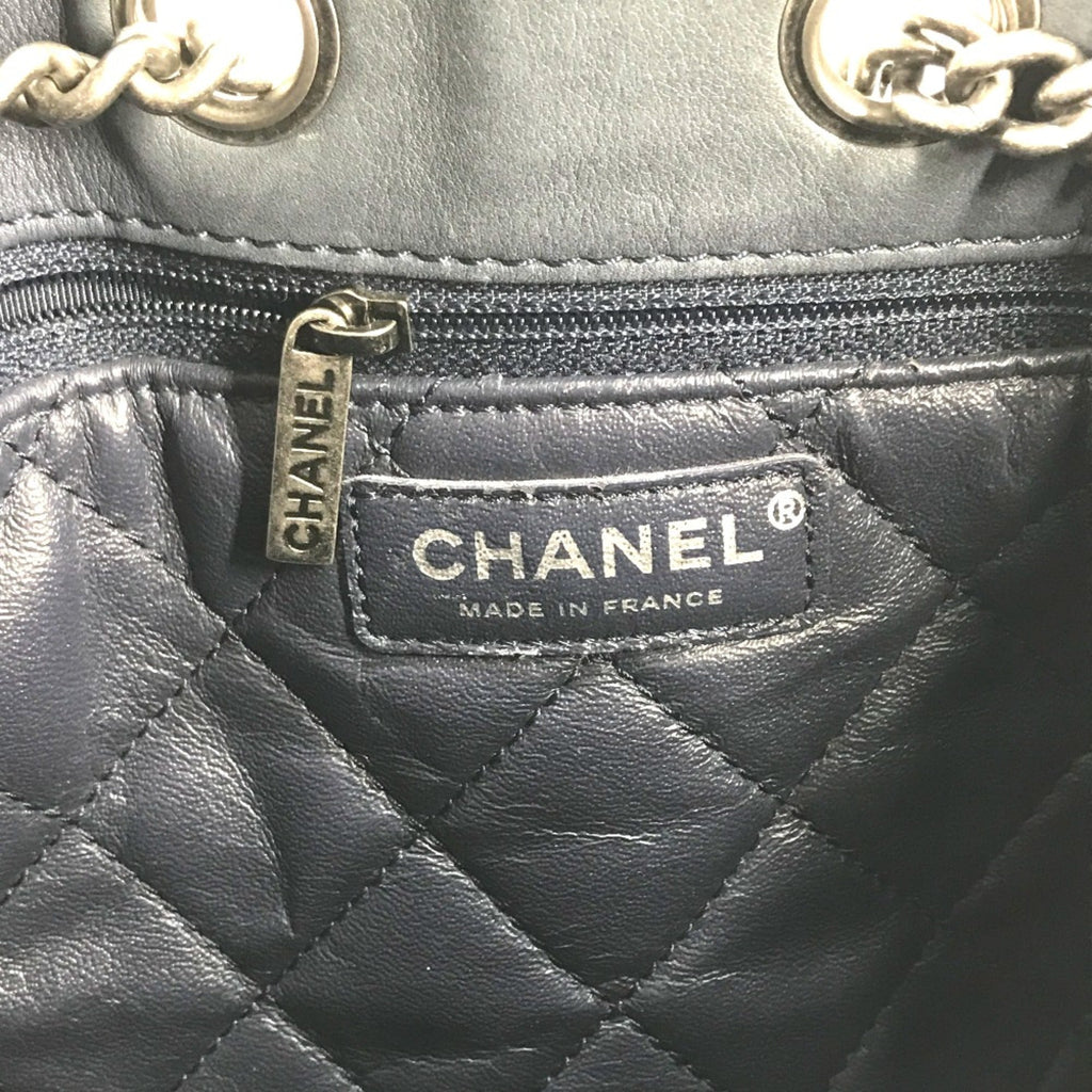 Chanel Blue Leather Shoulder Bag