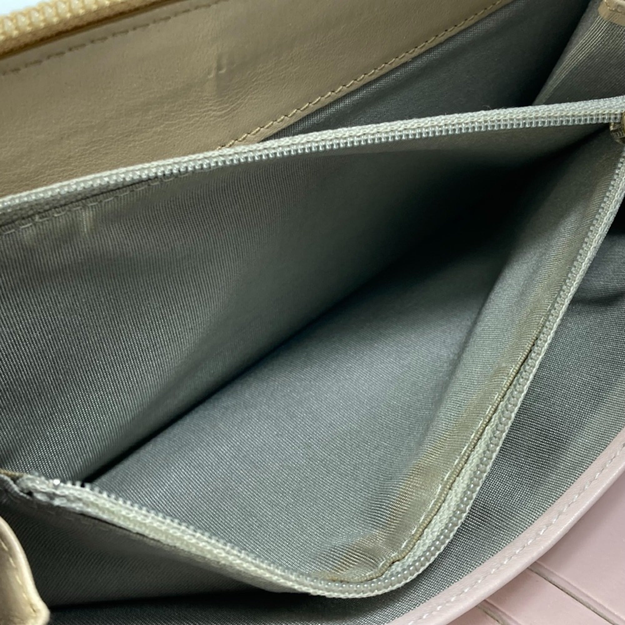 Chanel Gold Leather Long Wallet (Bi-Fold)