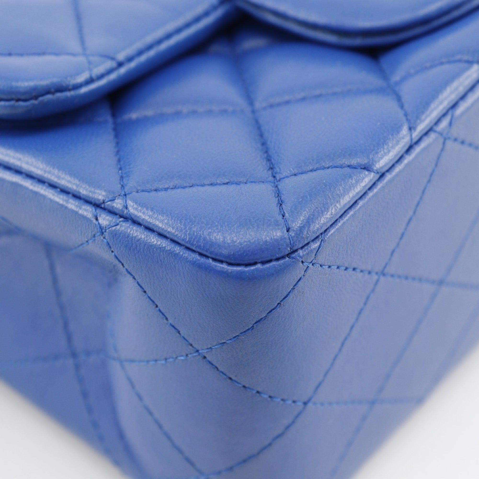 Chanel Blue Leather Shoulder Bag