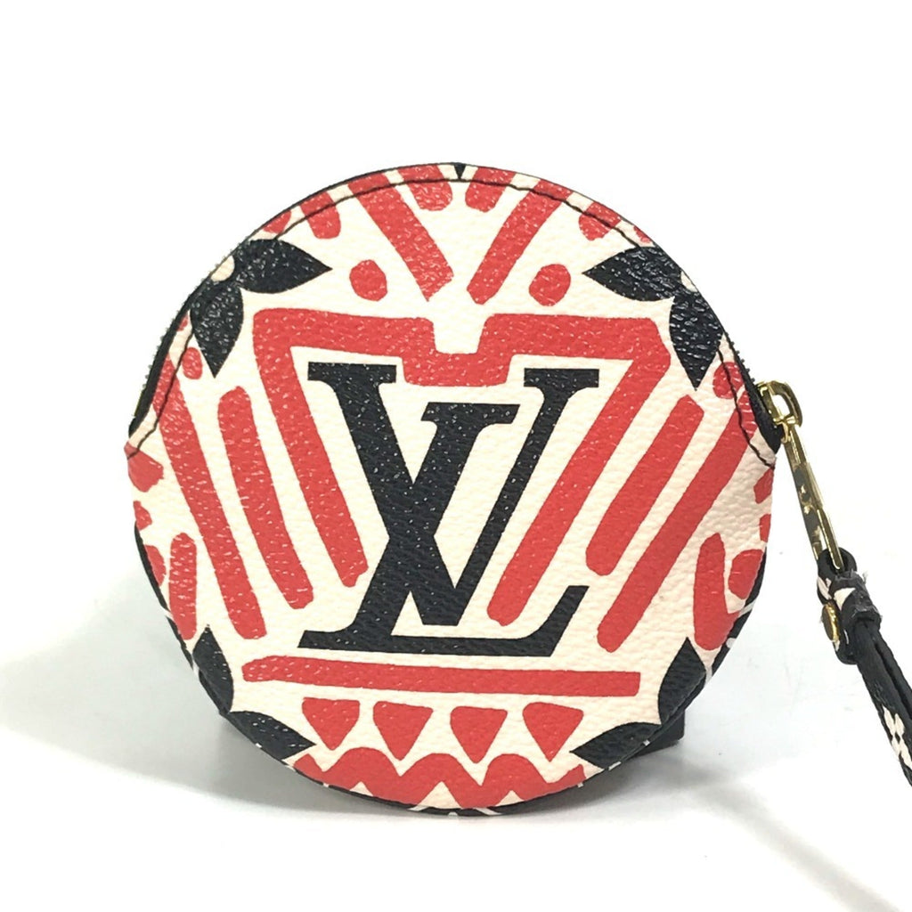 Louis Vuitton Monogram Black Red Color White Monogram Coin Purse/Coin Case