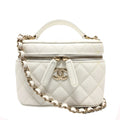 Chanel Caviar Skin White Caviar Leather Handbag Shoulder Bag Vanity Bag