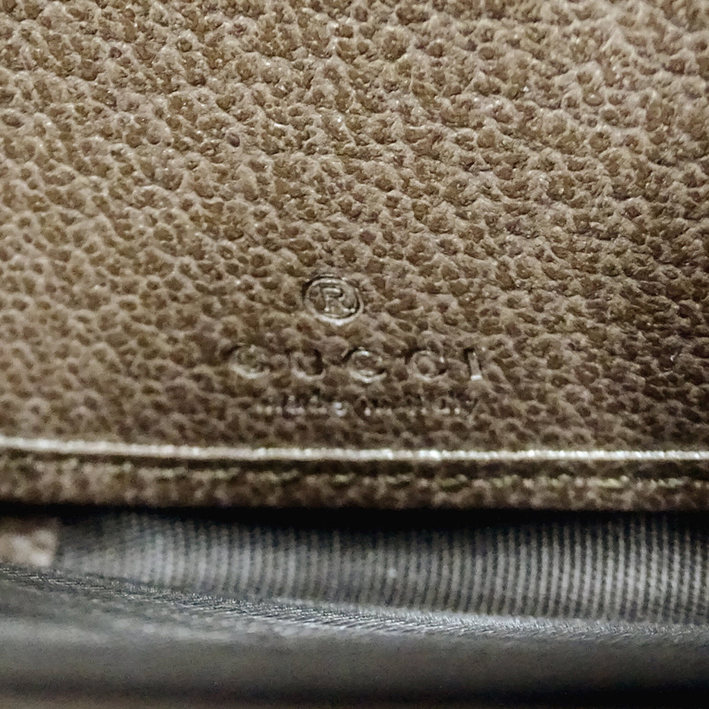 Gucci Beige Brown Gg Supreme Canvas Long Wallet (Bi-Fold) (Pre-Owned)