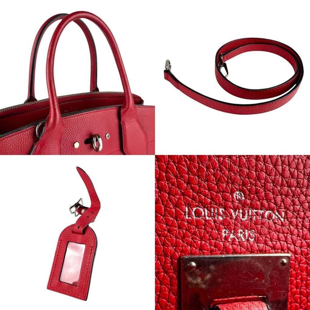 Louis Vuitton Red Color Leather Handbag Shoulder Bag