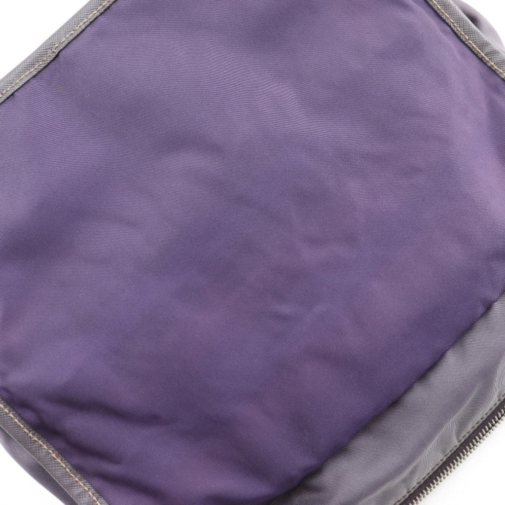 Prada Purple Nylon Leather Shoulder Bag
