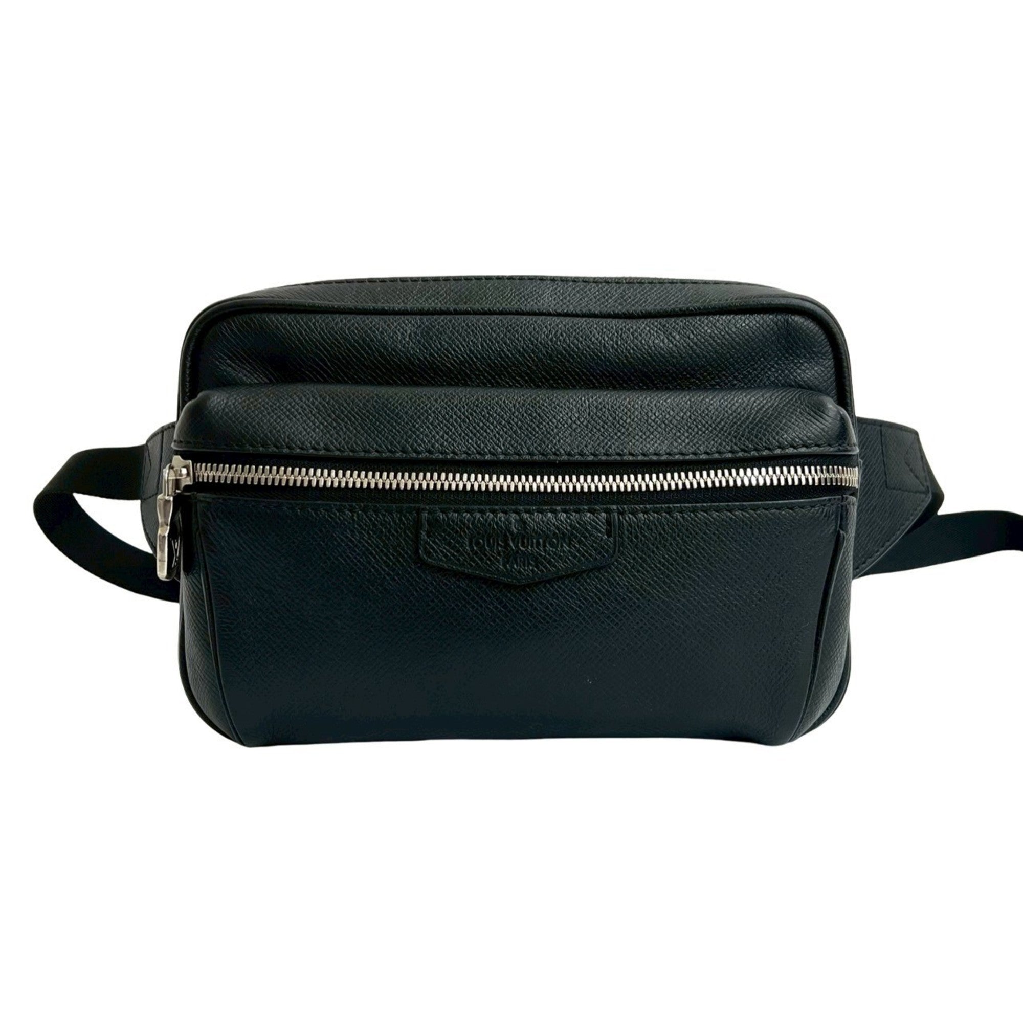 Louis Vuitton Black Leather Shoulder Bag Sling Bag