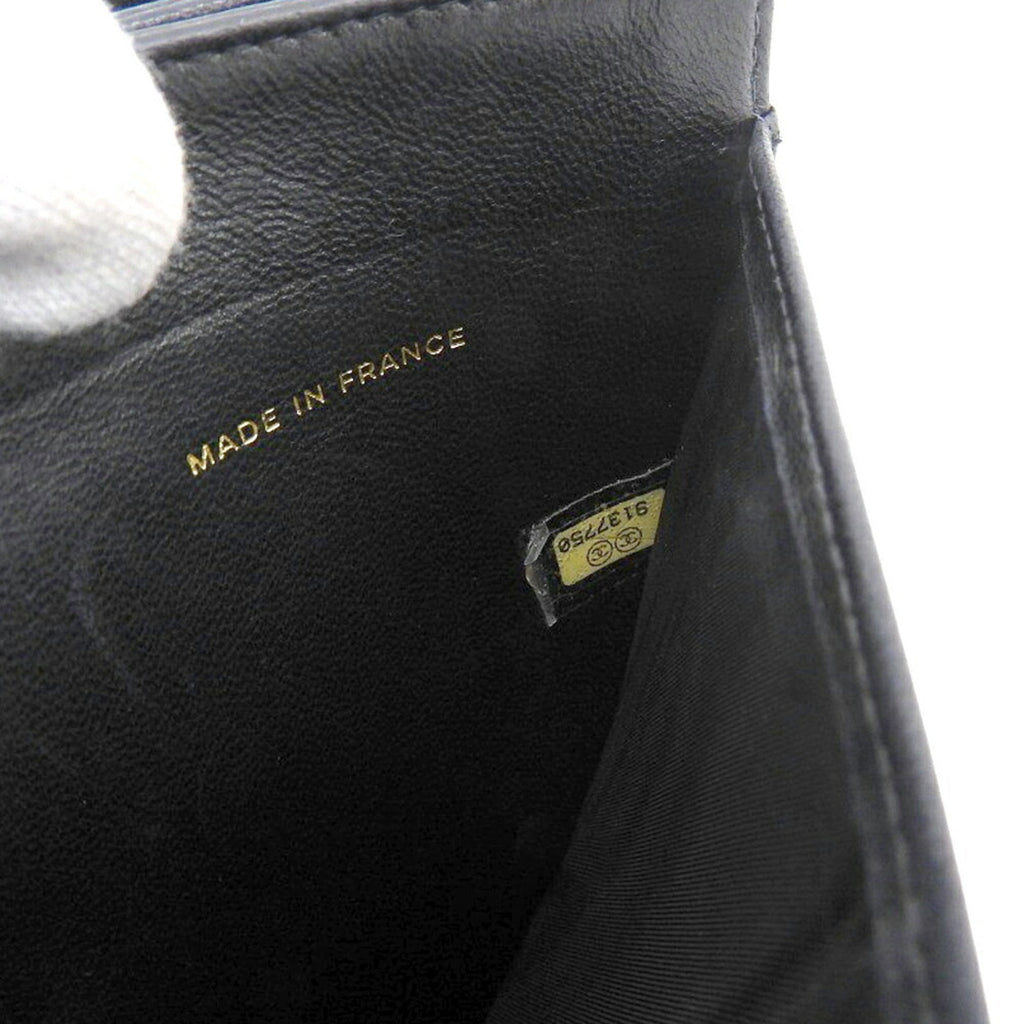 Chanel Black Grained Calfskin Wallet (Bi-Fold)