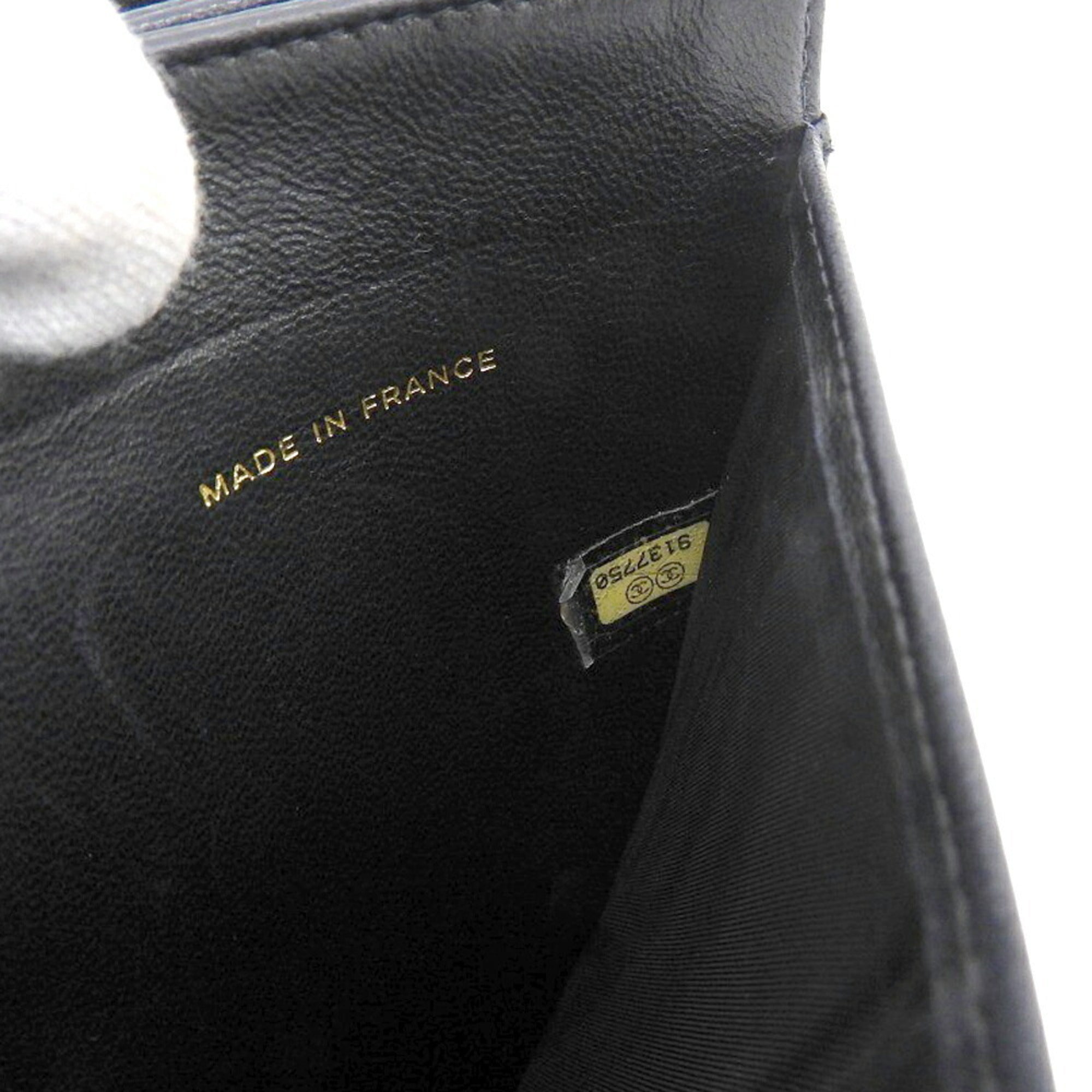 Chanel Black Grained Calfskin Wallet (Bi-Fold)