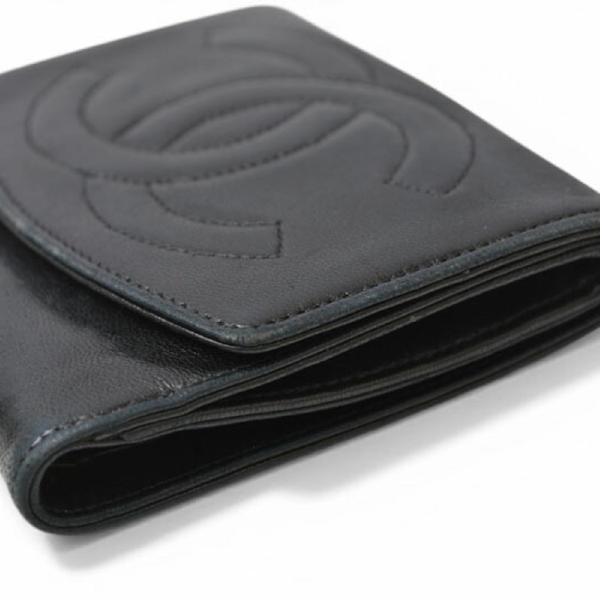 Chanel Black Leather Wallet (Bi-Fold)