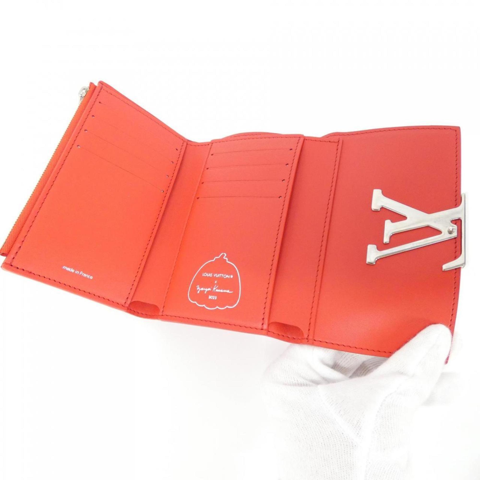 Louis Vuitton Rouge Leather Wallet (Tri-Fold)
