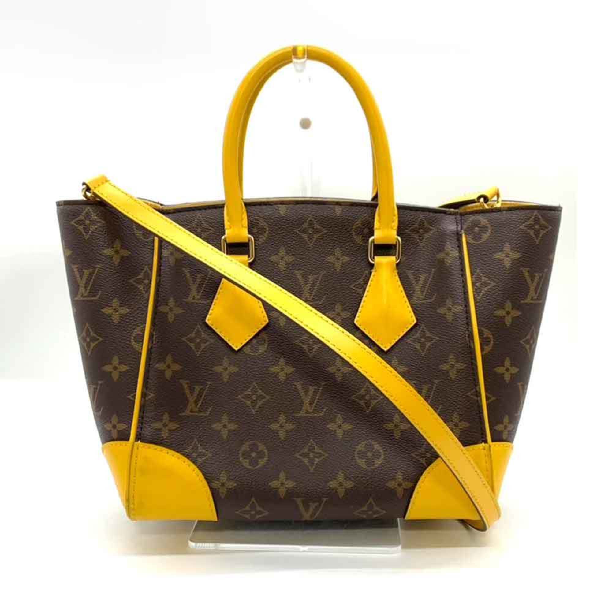 Louis Vuitton Brown Monogram Yellow Monogram Handbag Shoulder Bag
