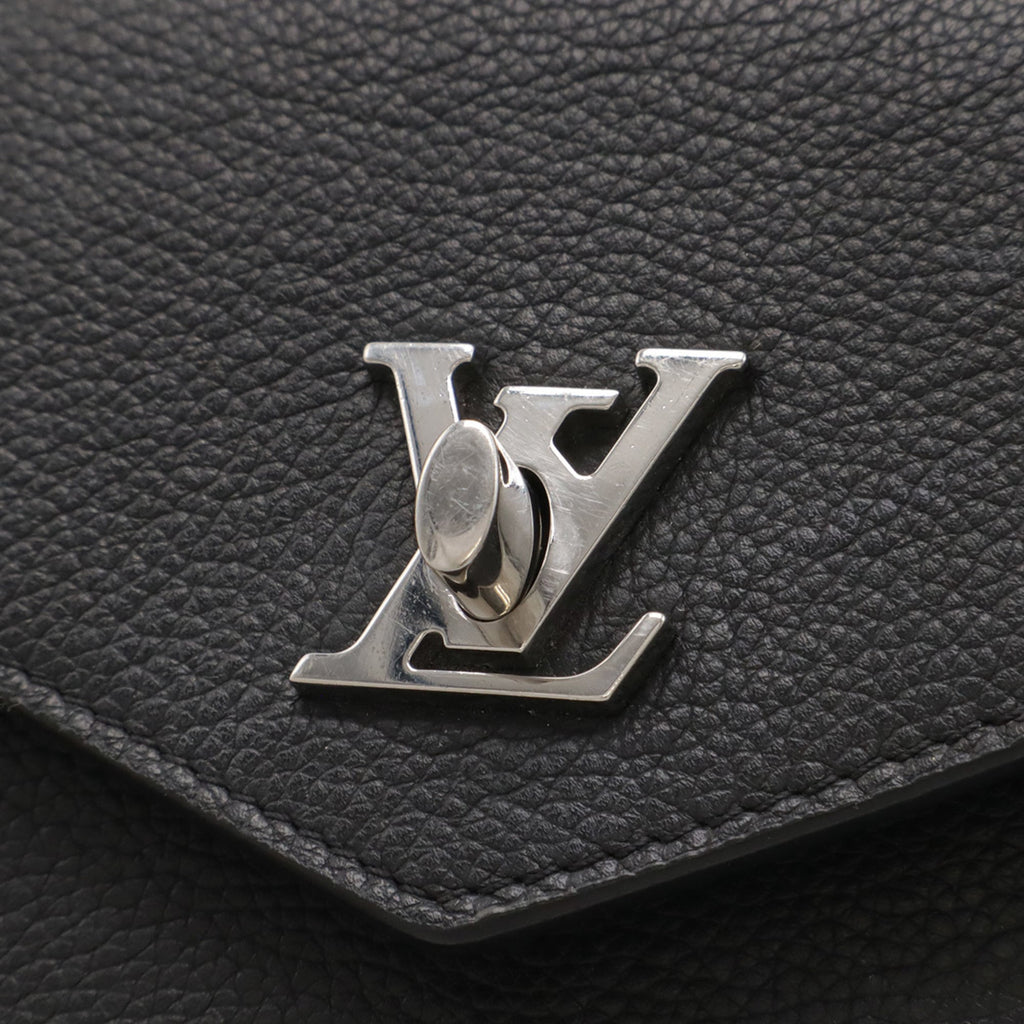 Louis Vuitton Noir Leather Clutch Bag Pochette Shoulder Bag