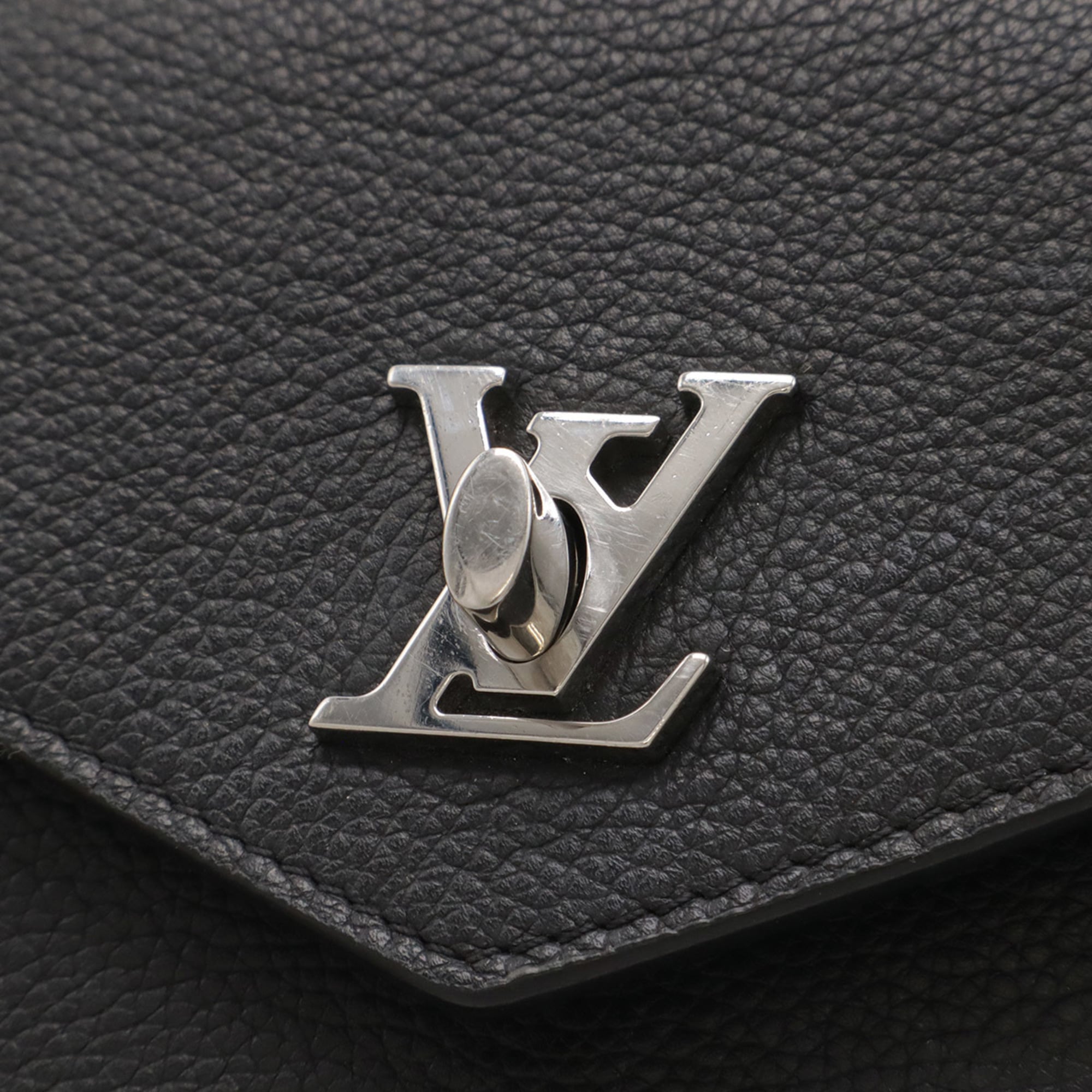 Louis Vuitton Noir Leather Clutch Bag Pochette Shoulder Bag