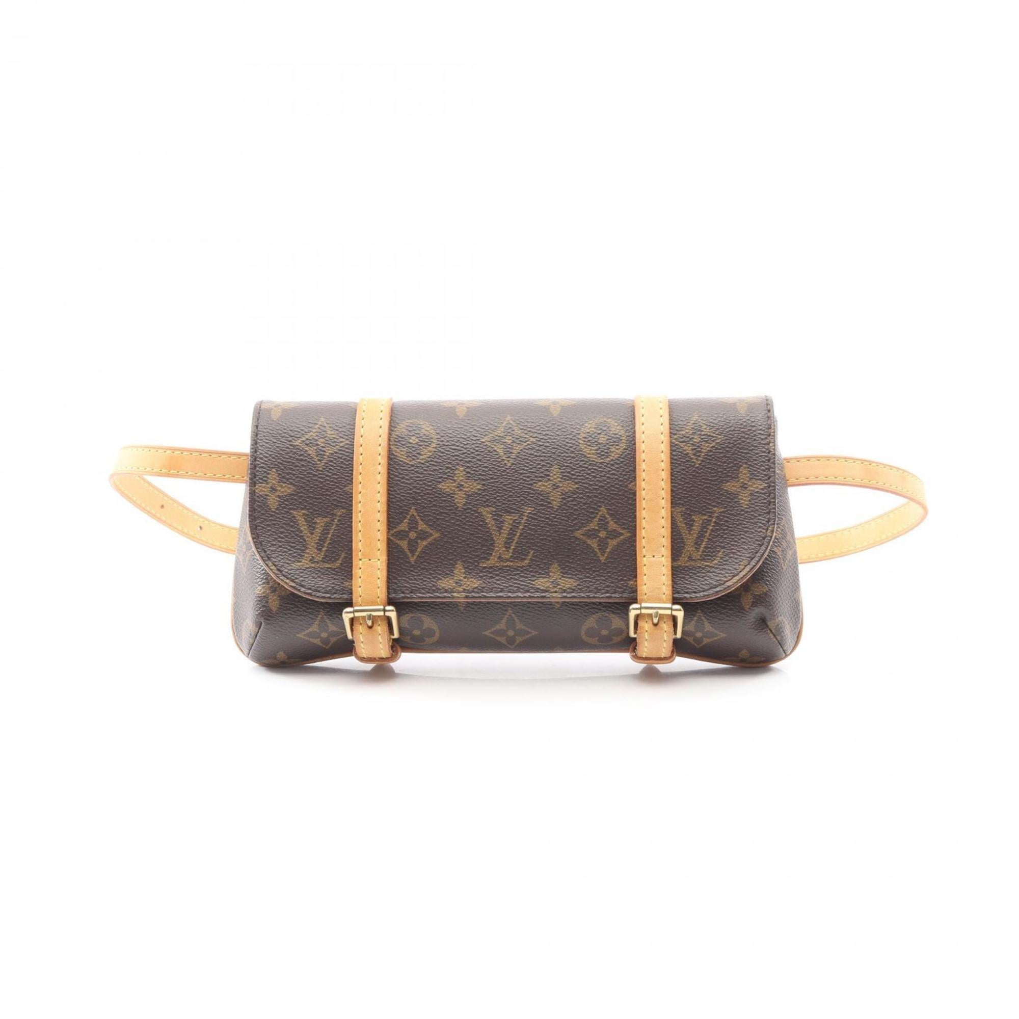 Louis Vuitton Brown Monogram Coated Canvas Leather Fanny Pack Handbag Pochette