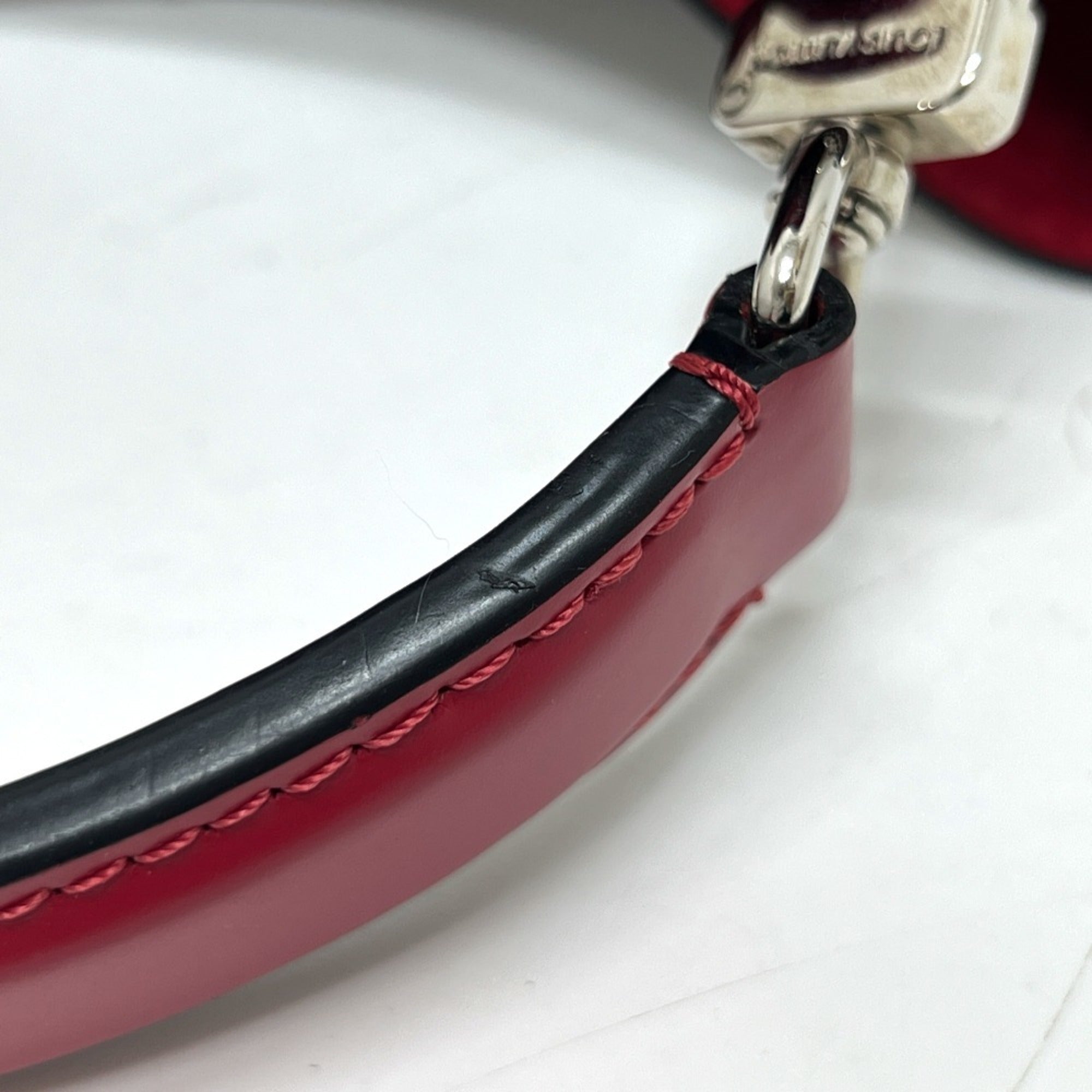 Louis Vuitton Black Red Color Tricolor White Epi Leather Shoulder Bag