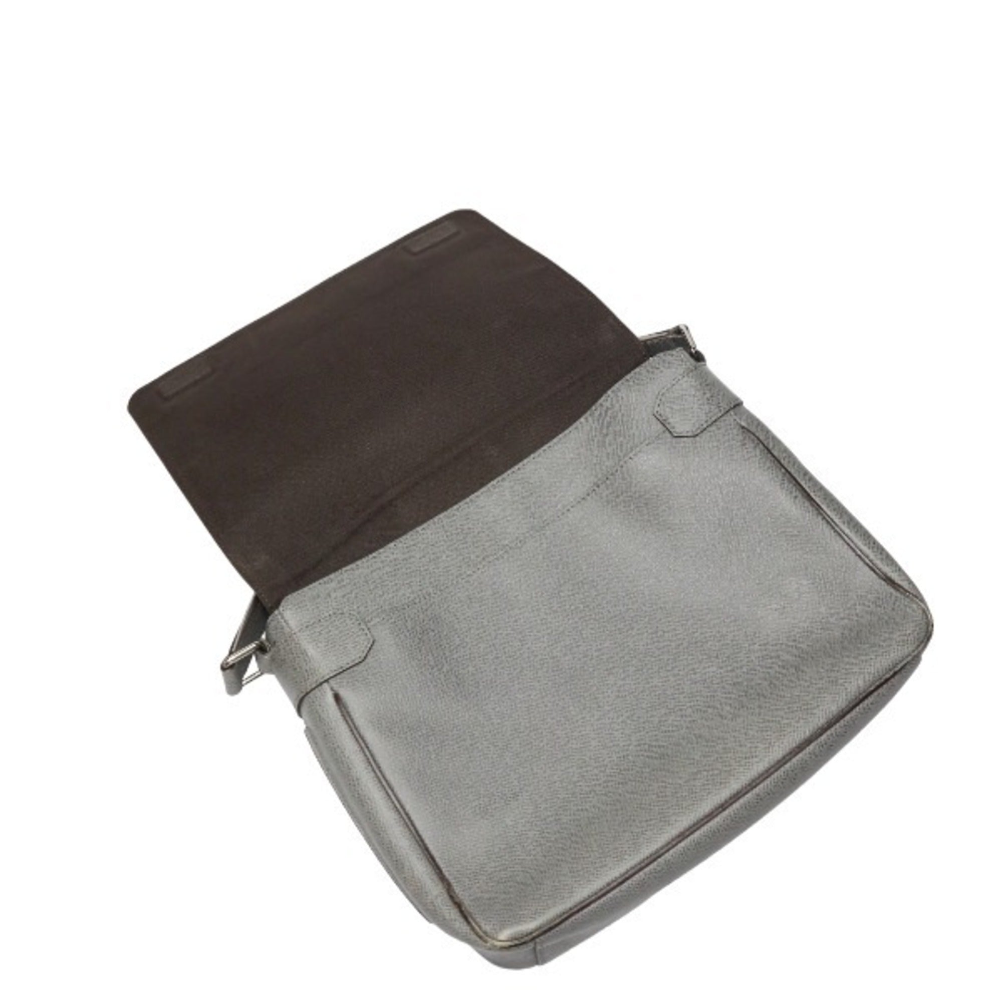 Louis Vuitton Gray Taiga Leather Shoulder Bag