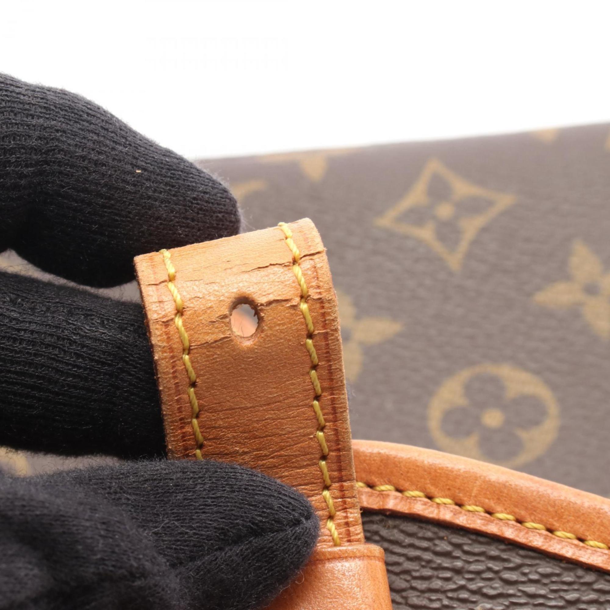 Louis Vuitton Monogram Brown Coated Canvas Leather Handbag