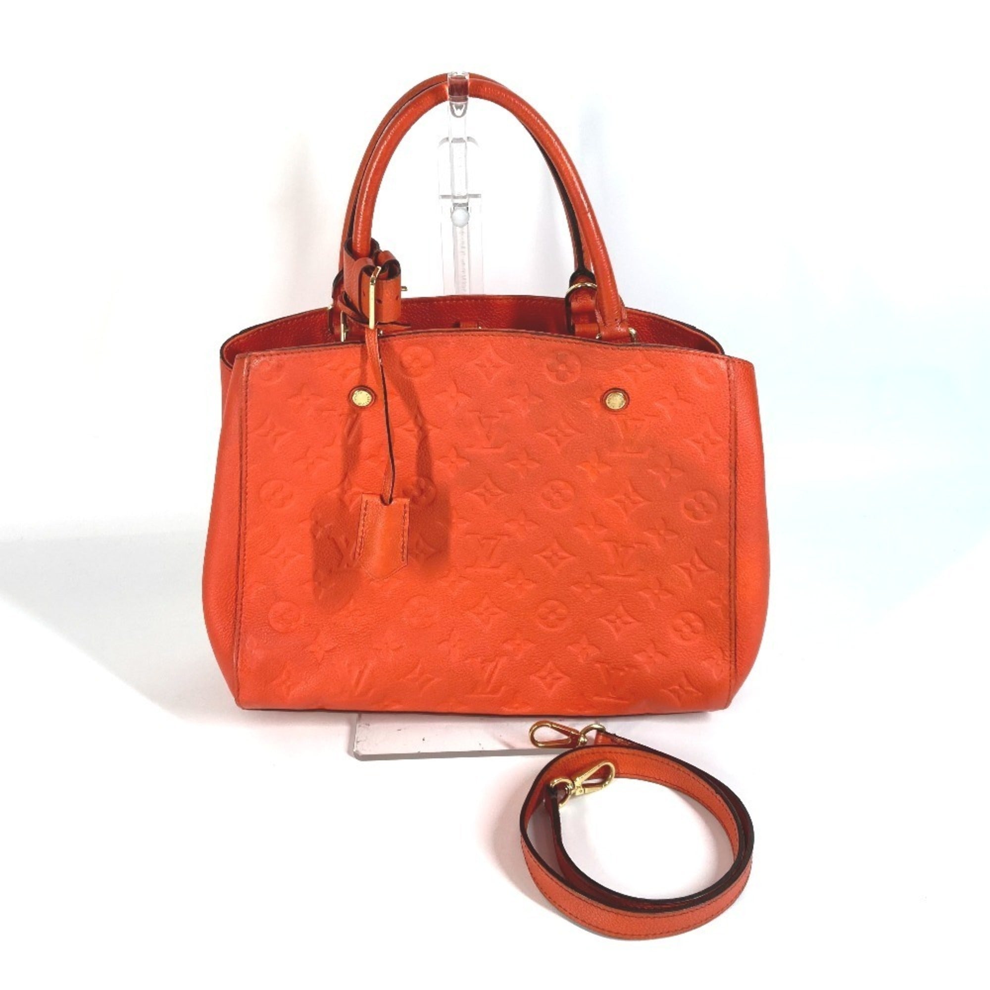 Louis Vuitton Orange Monogram Empreinte Handbag Shoulder Bag Tote Bag