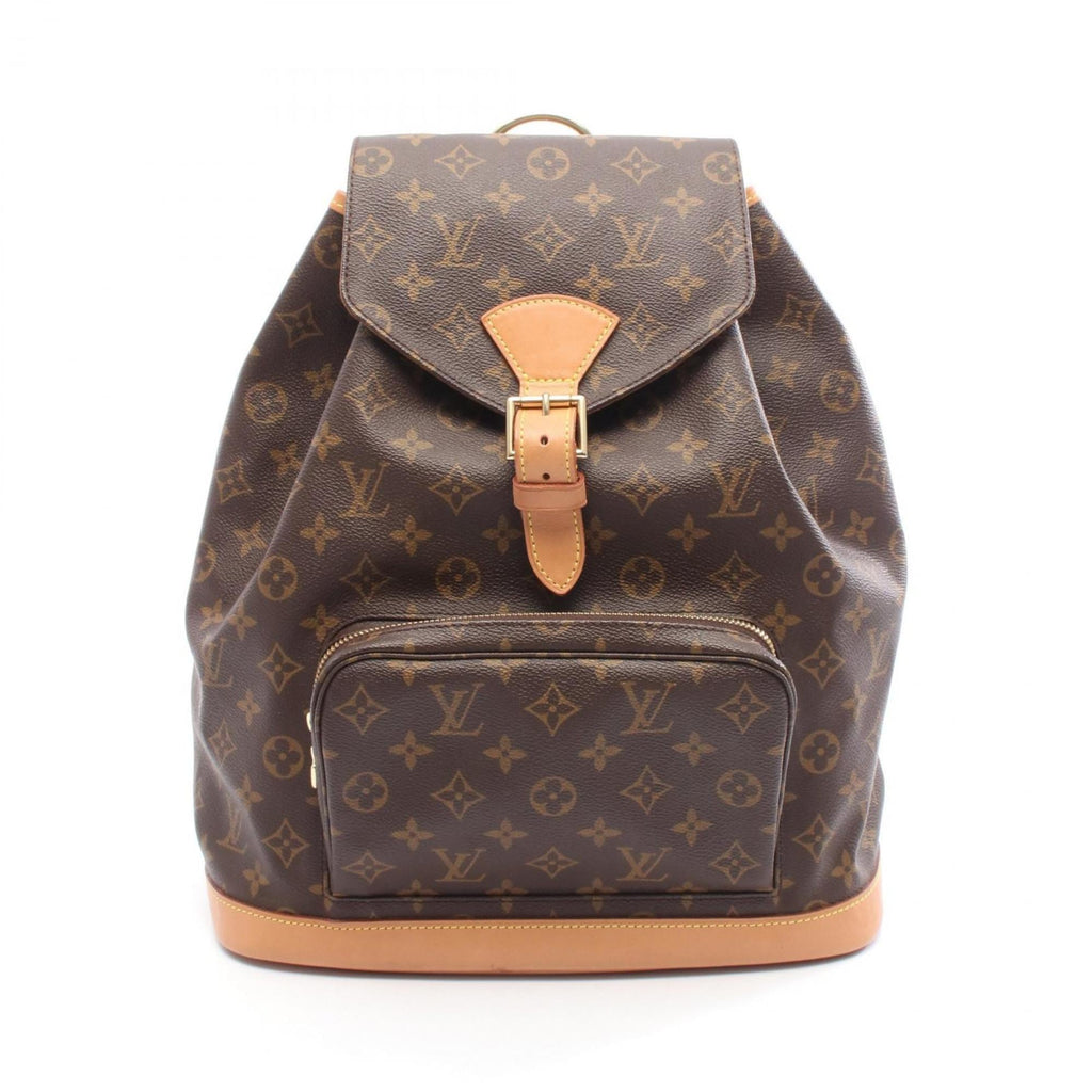 Louis Vuitton Brown Monogram Coated Canvas Leather Backpack