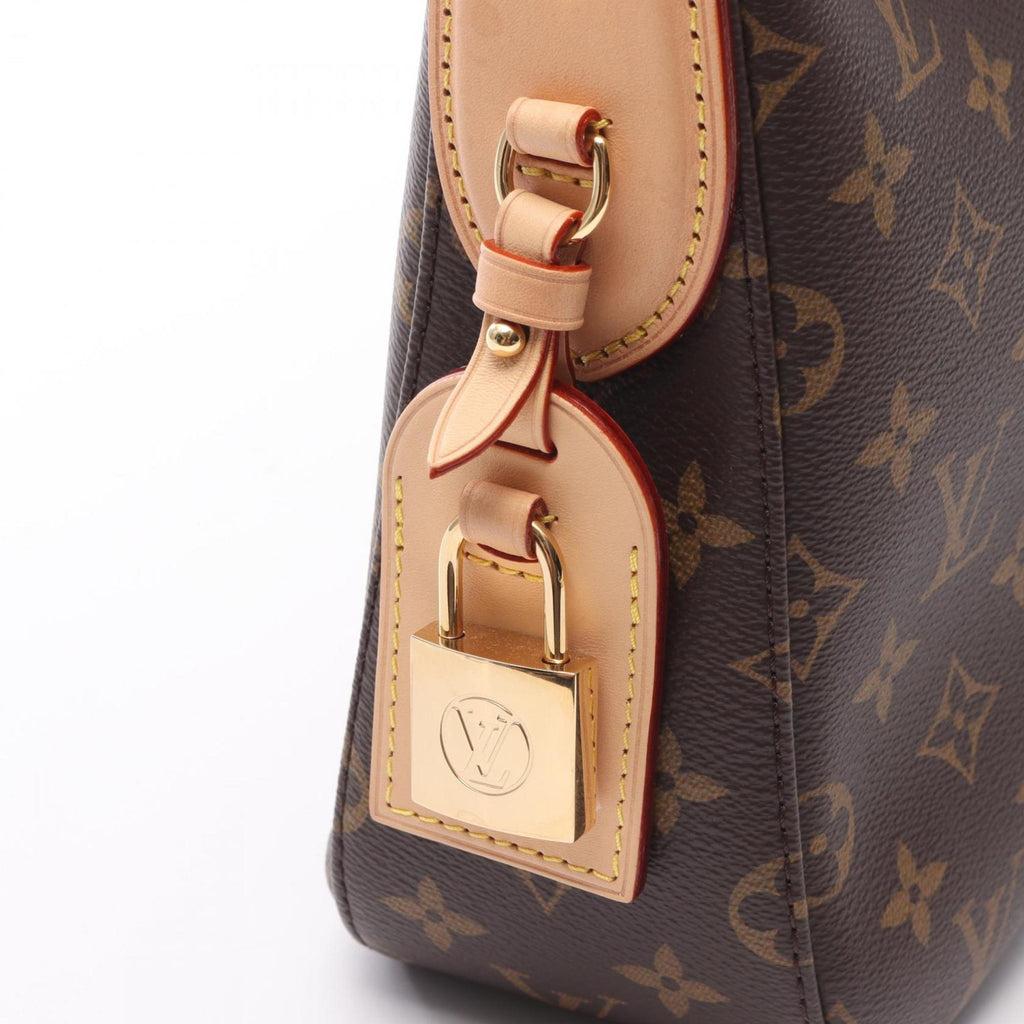 Louis Vuitton Brown Coated Canvas Leather Shoulder Bag
