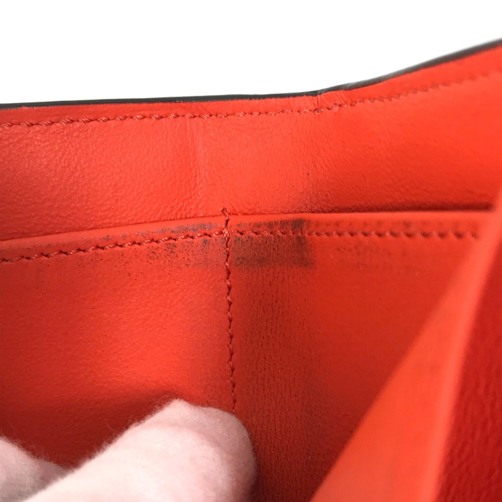 Fendi Orange Leather Wallet (Tri-Fold)
