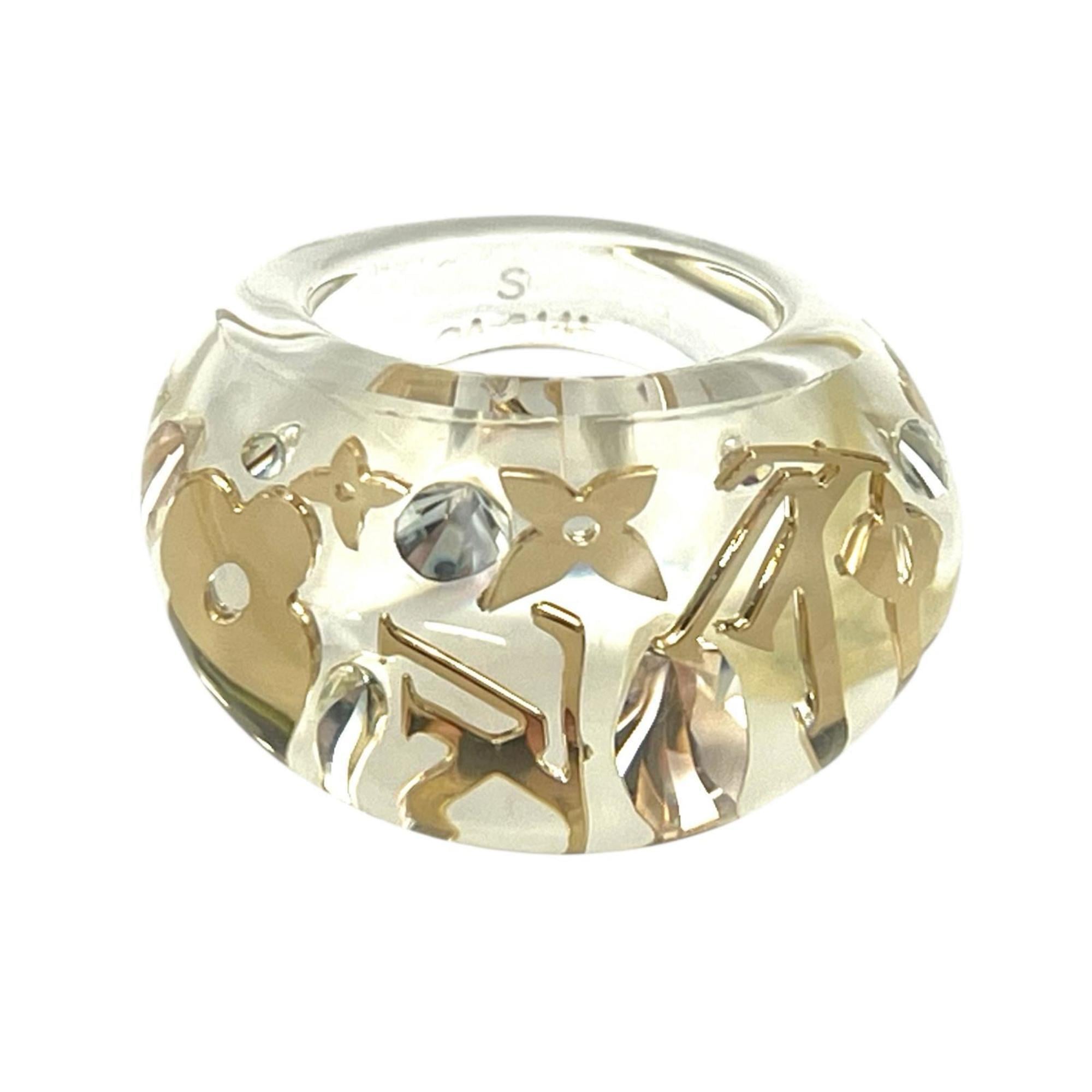 Louis Vuitton Silver Clear Band Ring