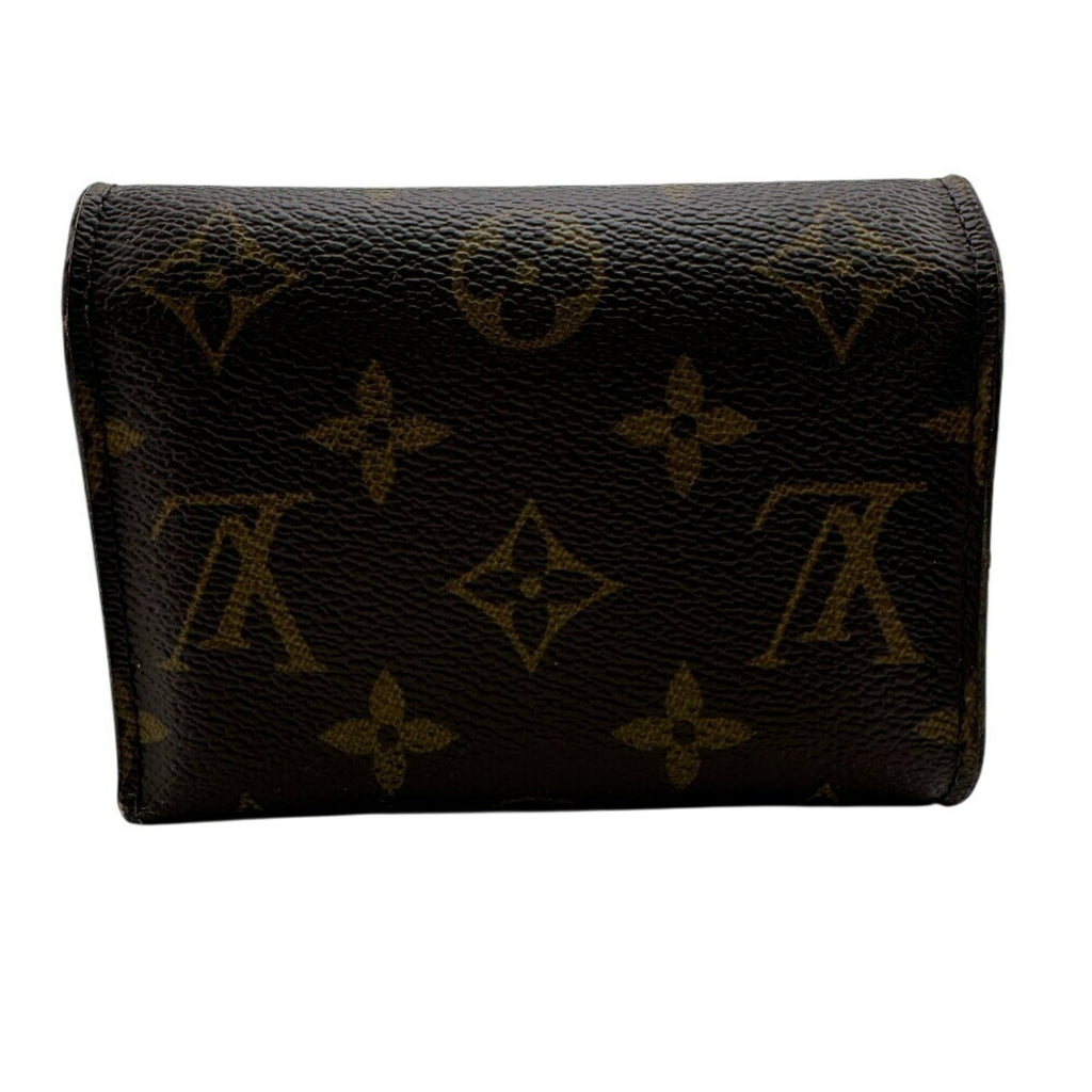 Louis Vuitton Gold Brown Leather Wallet (Tri-Fold)