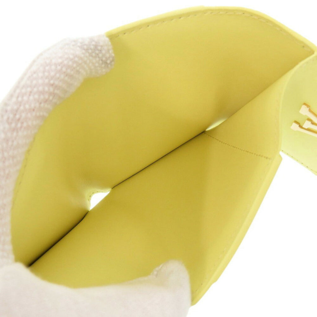 Louis Vuitton Yellow Leather Wallet (Tri-Fold)