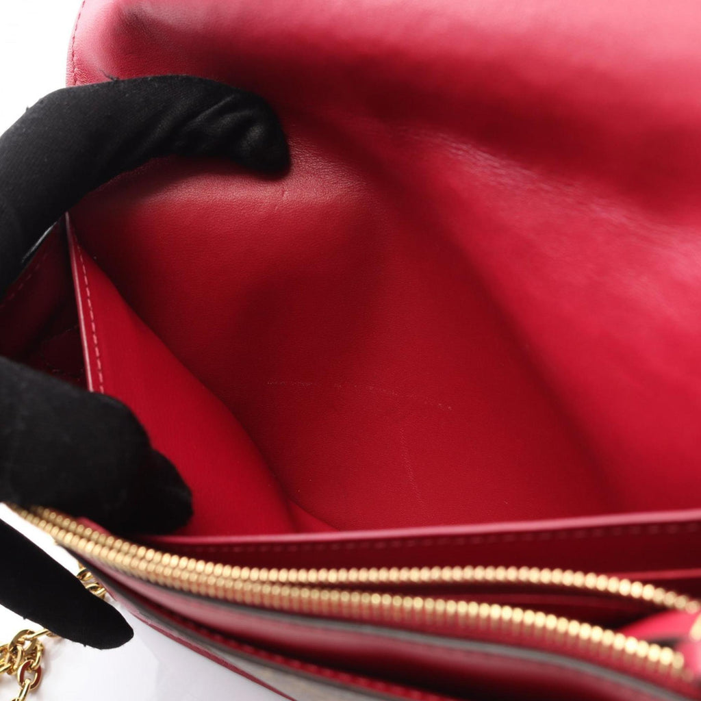 Louis Vuitton Brown Fuchsia Pink Pvc Monogram Coated Canvas Leather Shoulder Bag