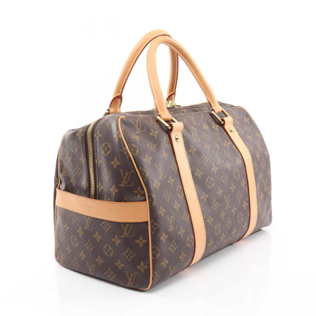 Louis Vuitton Brown Coated Canvas Leather Boston Bag