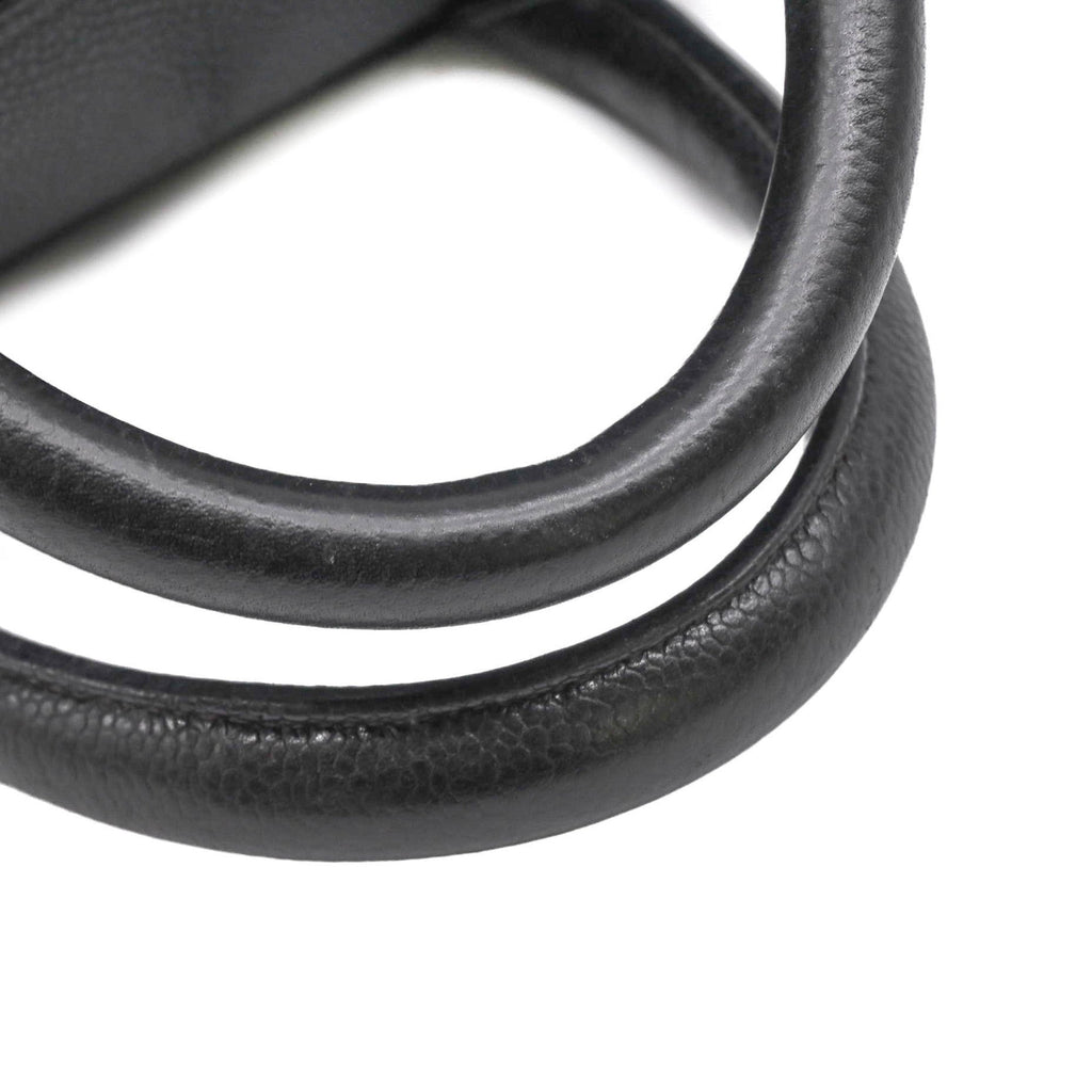 Chanel Black Grained Calfskin Handbag