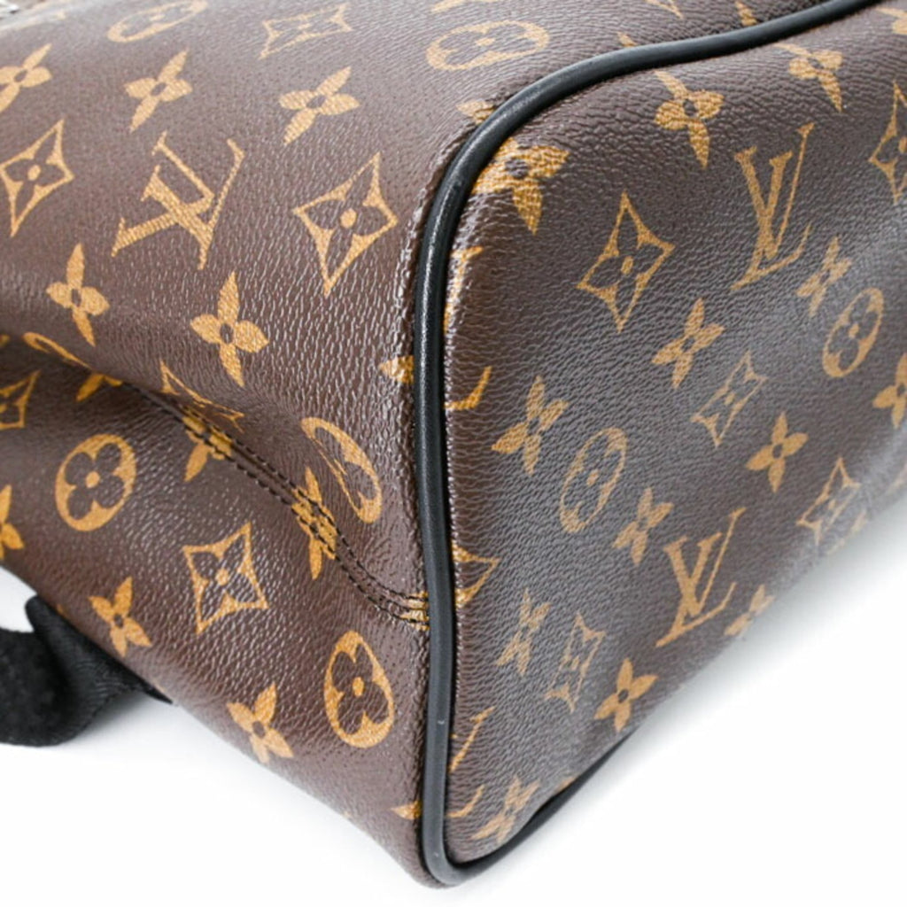 Louis Vuitton Black Brown Monogram Monogram Leather Backpack